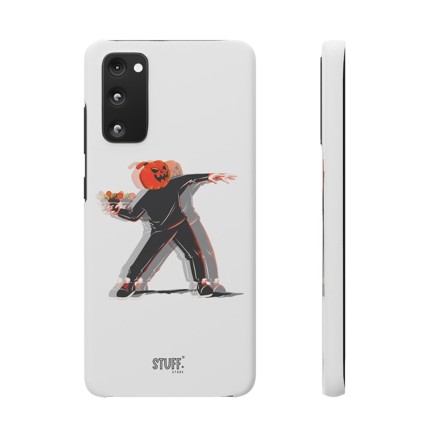 Pumpksy | Coque snap légère et résistante inspiration Banksy – Blanc