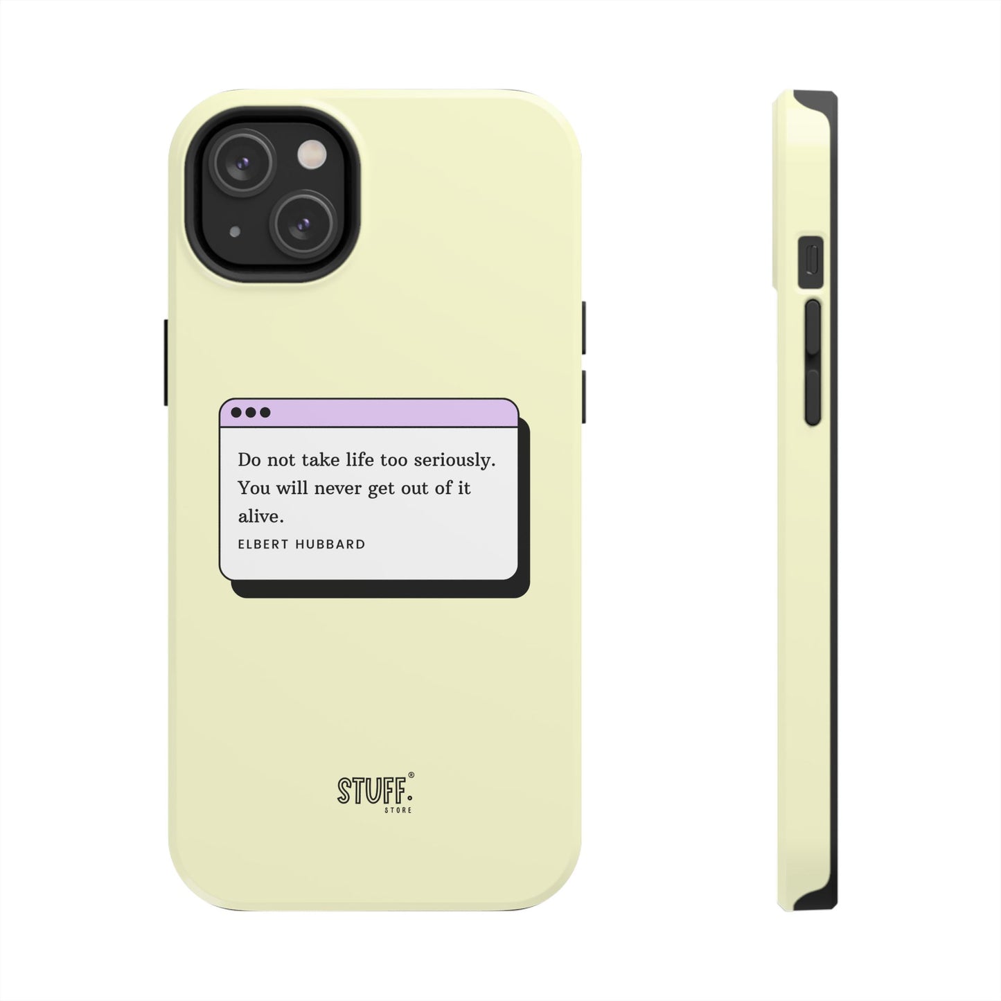 Window Case | Coque résistante à double protection avec citation – Design minimal & message puissant