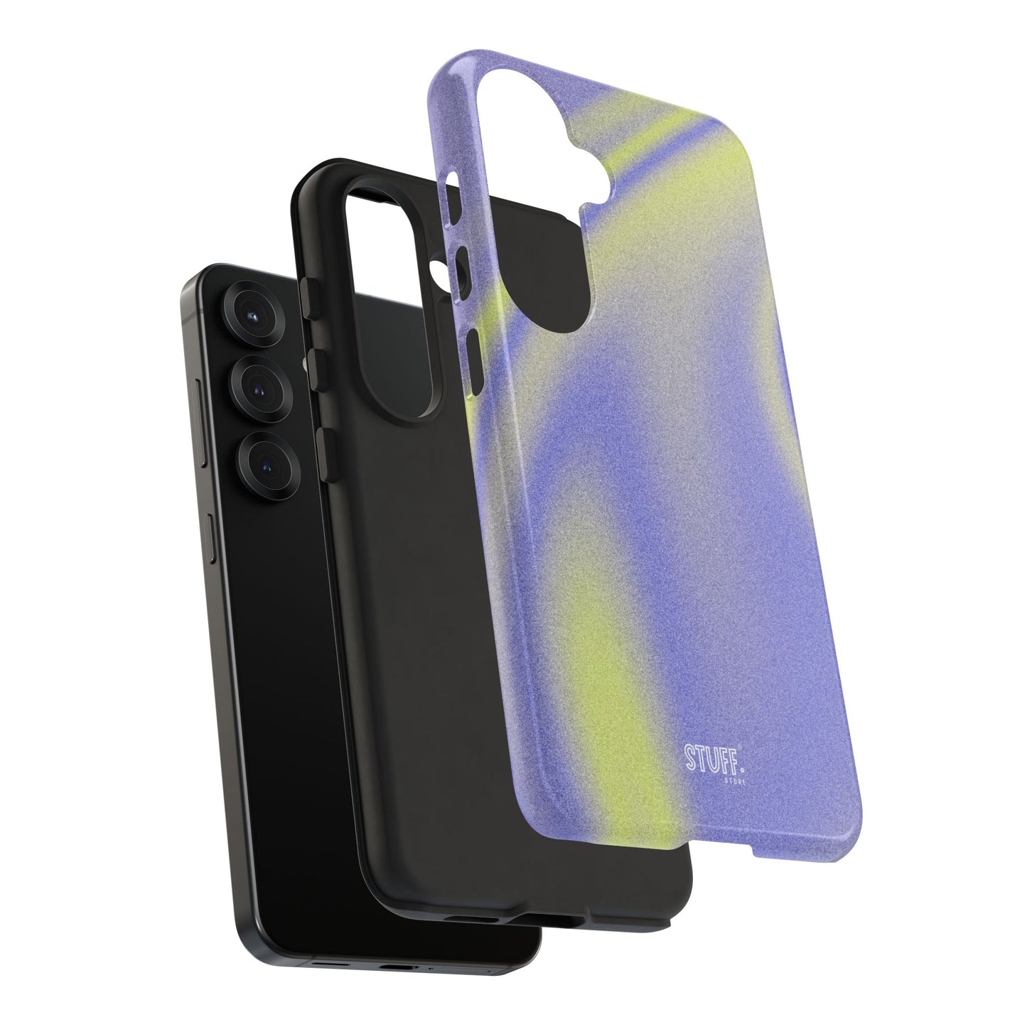 Vibrant Case | Coque résistante double protection anti-choc - Violet & Jaune