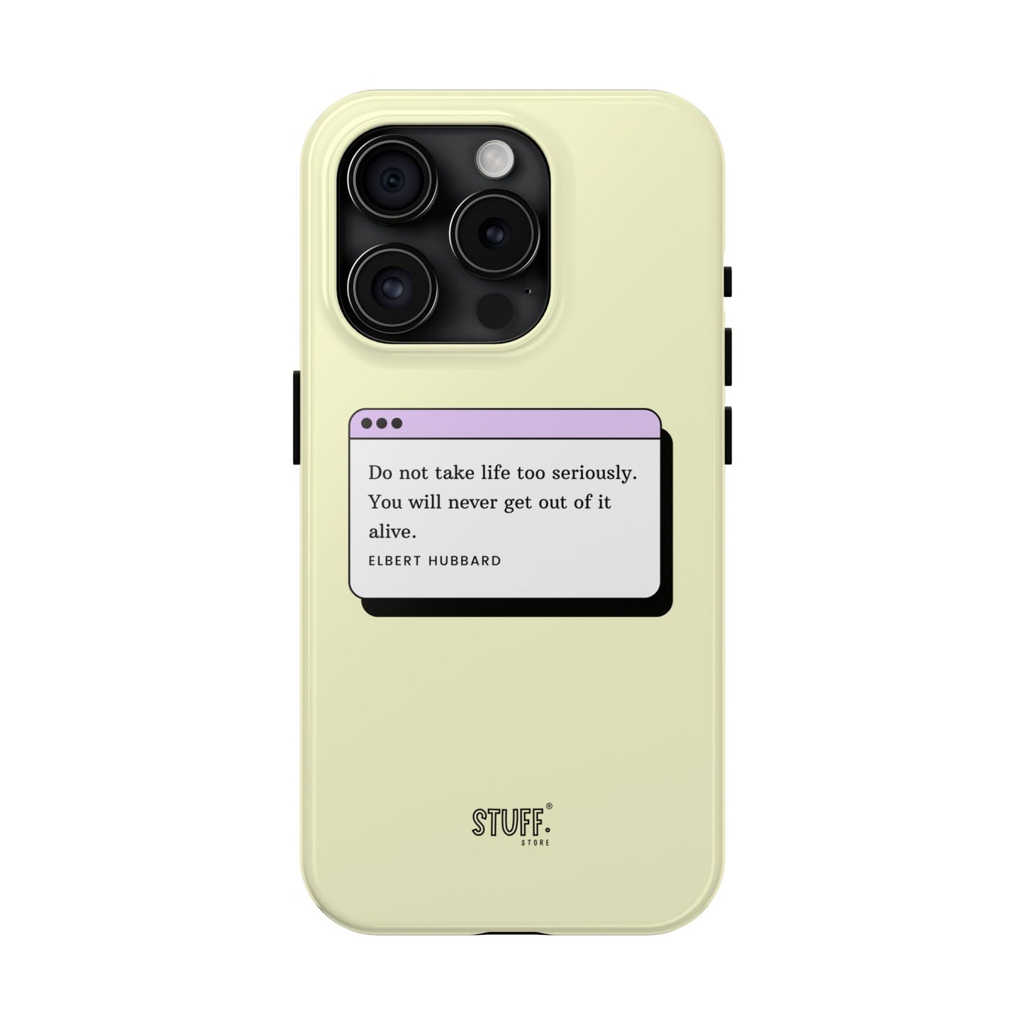 Window Case | Coque résistante à double protection avec citation – Design minimal & message puissant