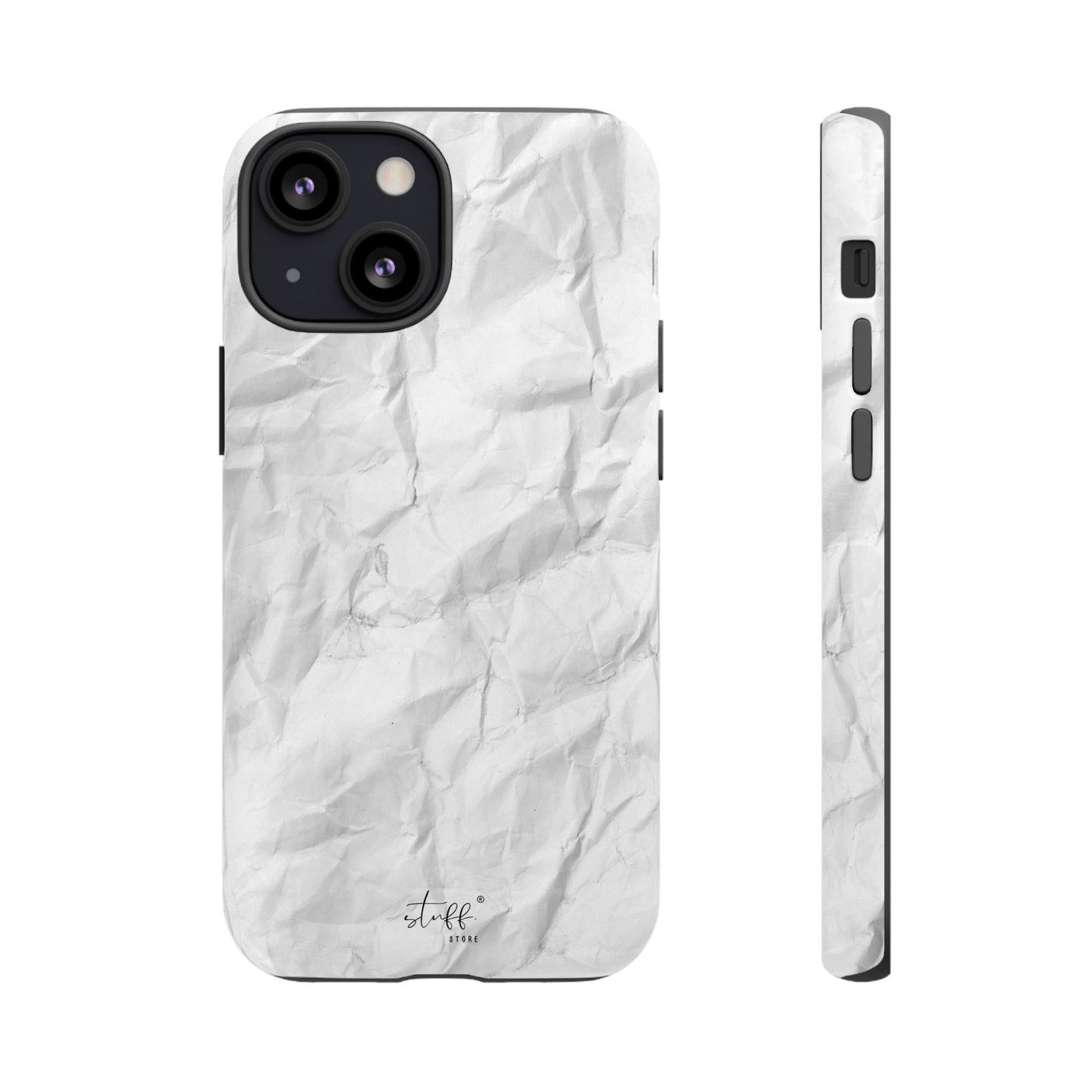 Crinkled Case | Coque résistante double protection anti-choc Effet Papier Froissé Mat