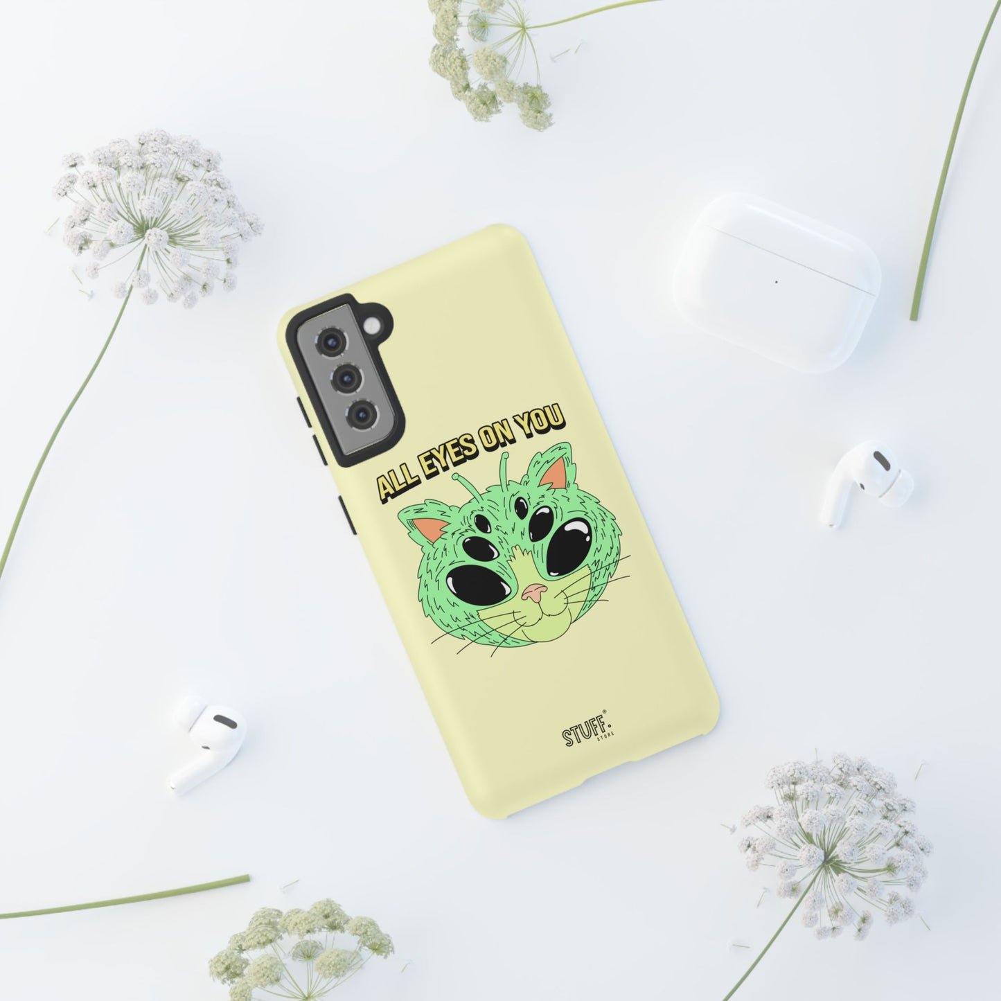 All Eyes on You Case | Coque résistante double protection avec Design Alien drôle