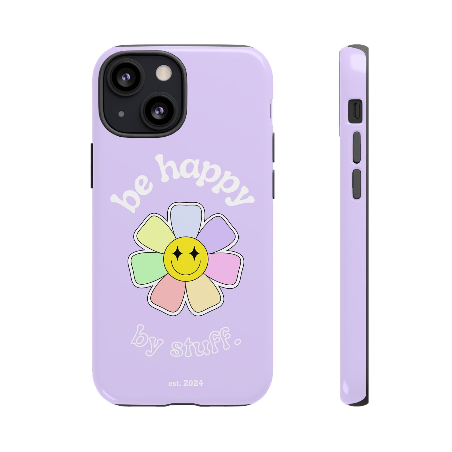 Be Happy Case | Coque résistante double protection avec Design Fleur Colorée