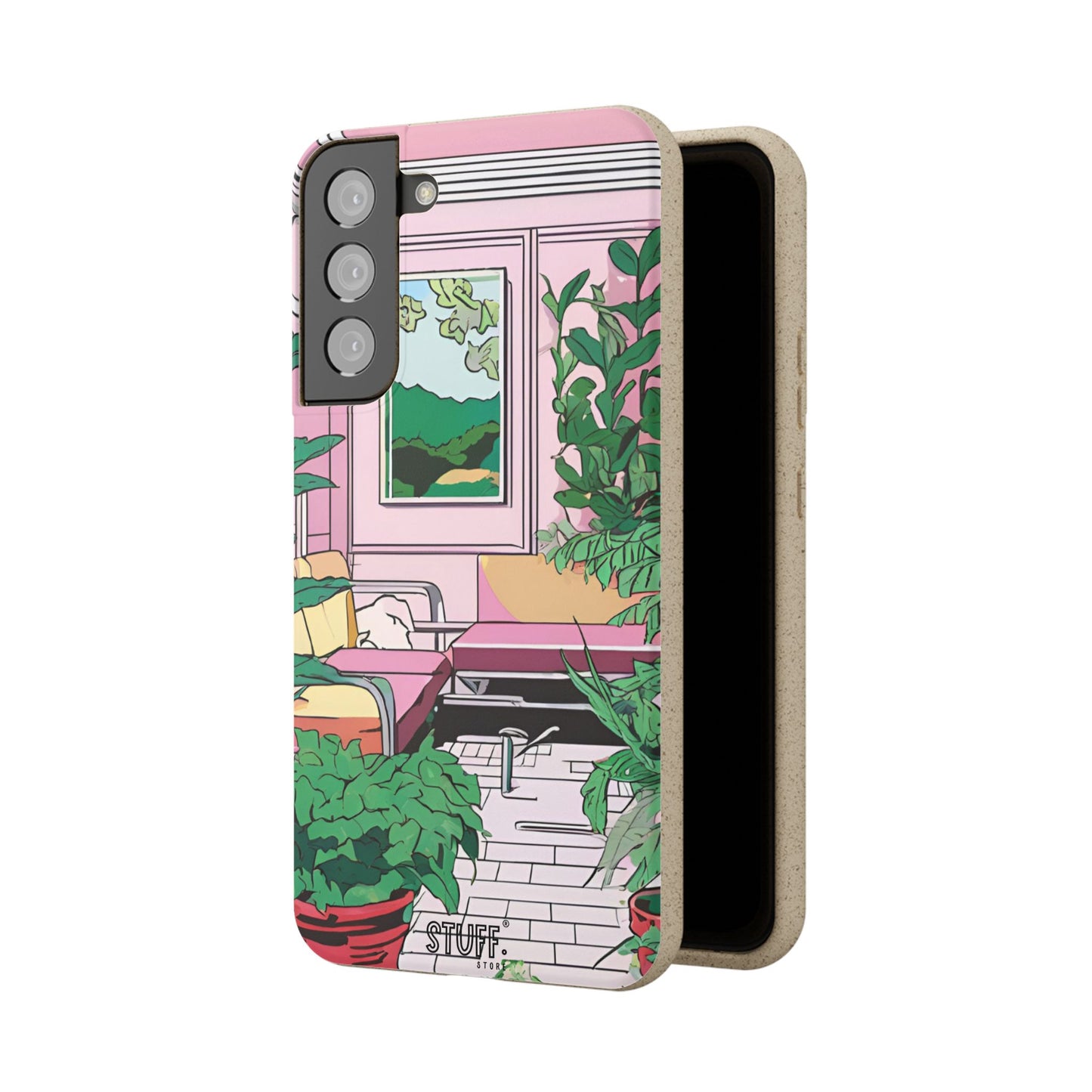 Plant Pop Case | Coque biodégradable en bambou et bioplastique avec design coloré | Parfait pour les amoureux des plantes - Avec emballage cadeau