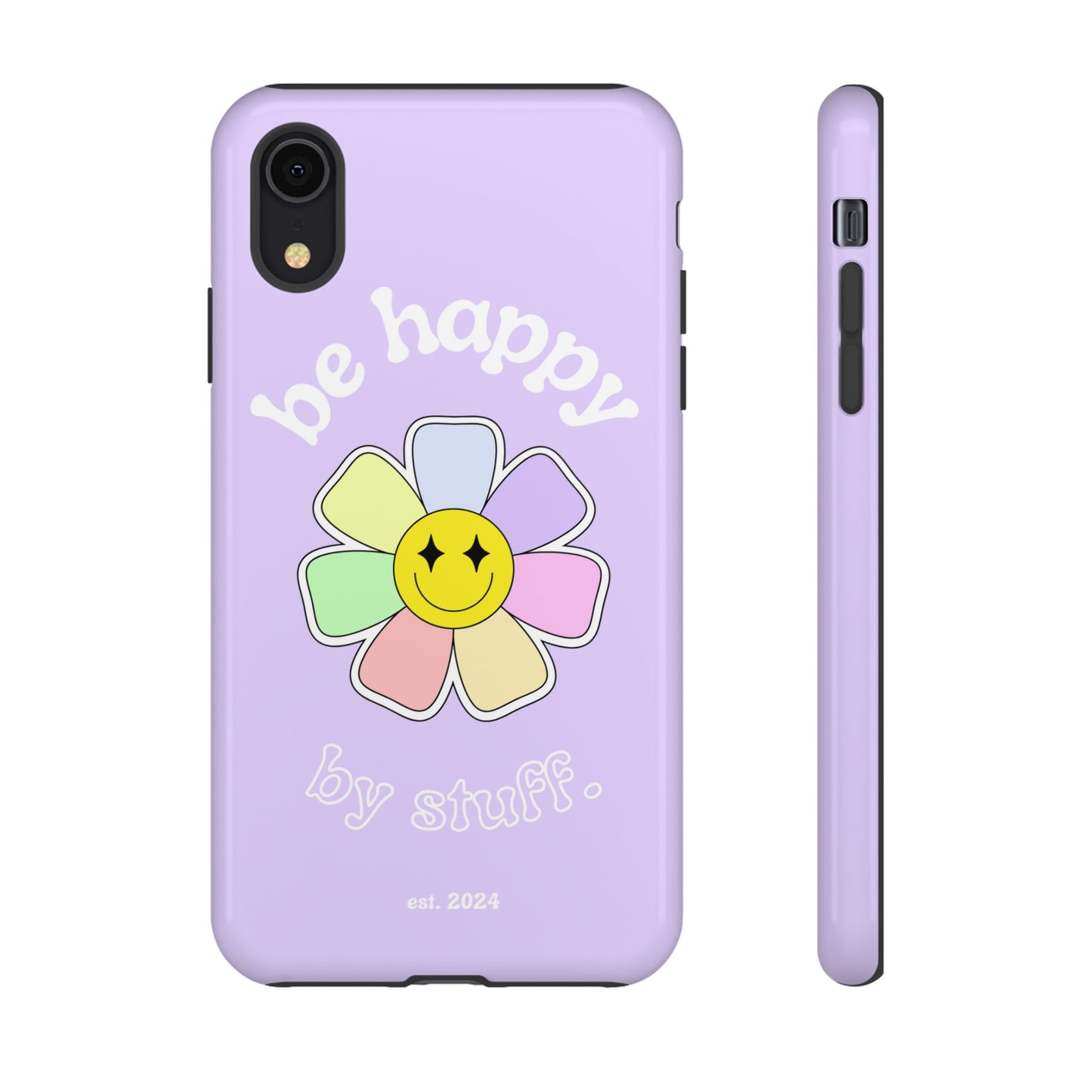 Be Happy Case | Coque résistante double protection avec Design Fleur Colorée