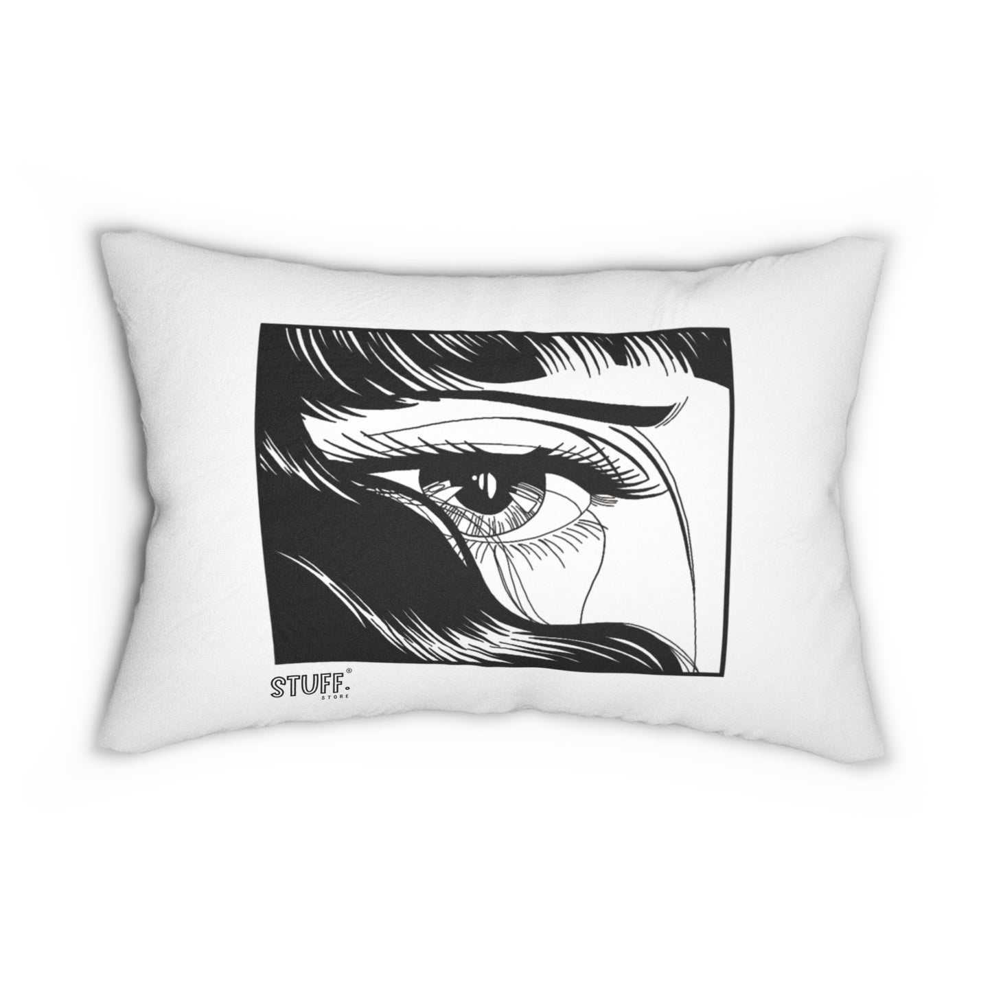 Manga lumbar cushion - Fille anime qui pleure | Coussin décoratif japonais kawaii