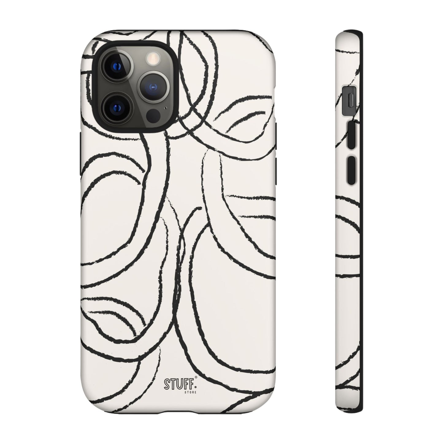 Doodly Case | Coque résistante double protection avec Design Gribouillis Minimaliste