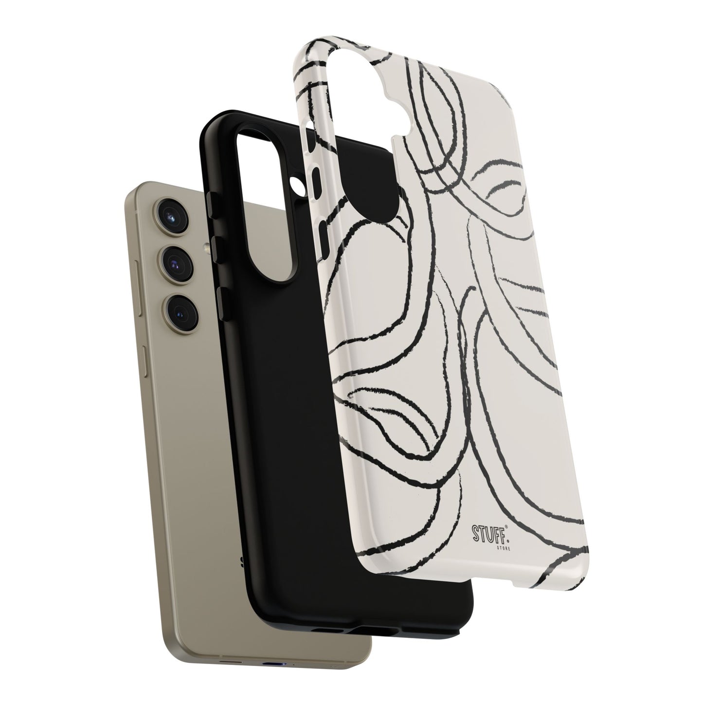 Doodly Case | Coque résistante double protection avec Design Gribouillis Minimaliste