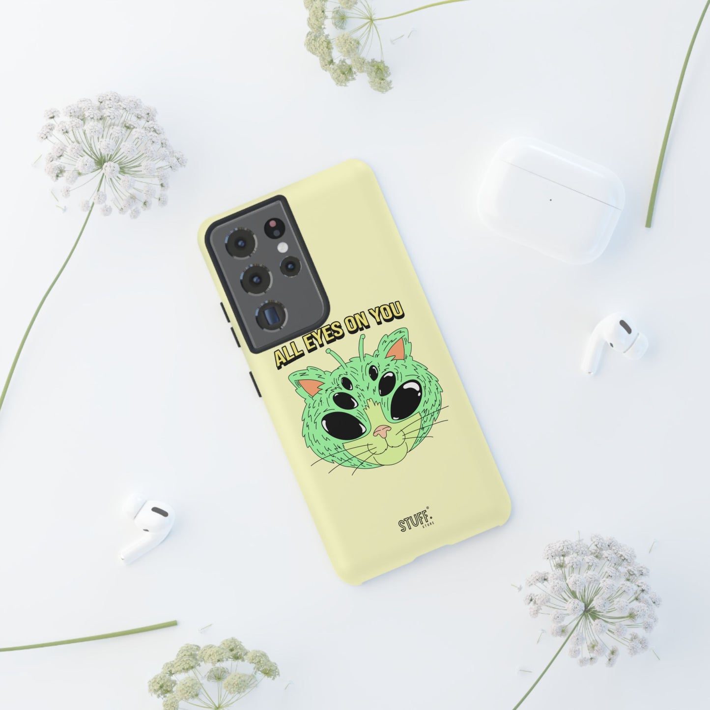 All Eyes on You Case | Coque résistante double protection avec Design Alien drôle