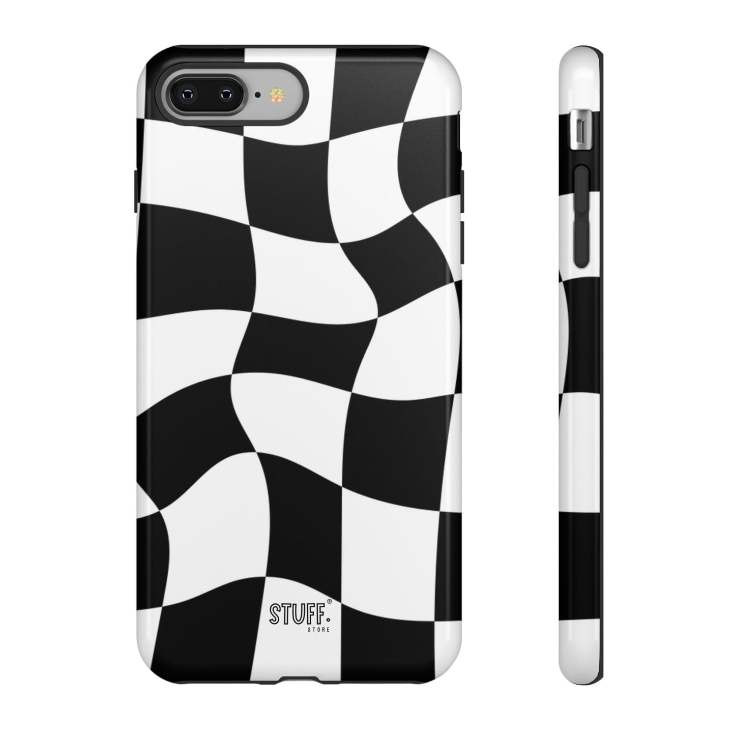 Checkers Case | Coque résistante double protection et Design en Damier déformé