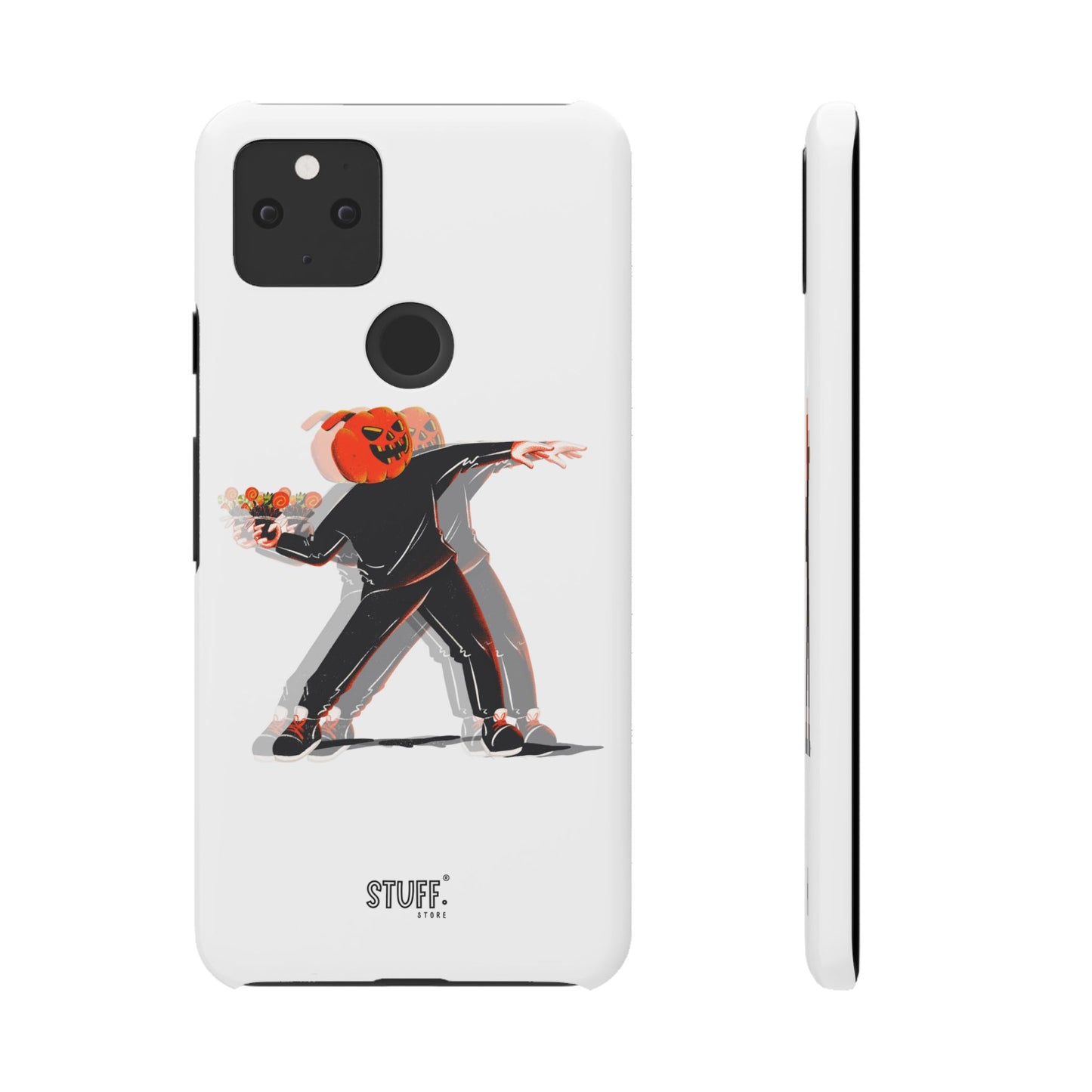 Pumpksy | Coque snap légère et résistante inspiration Banksy – Blanc