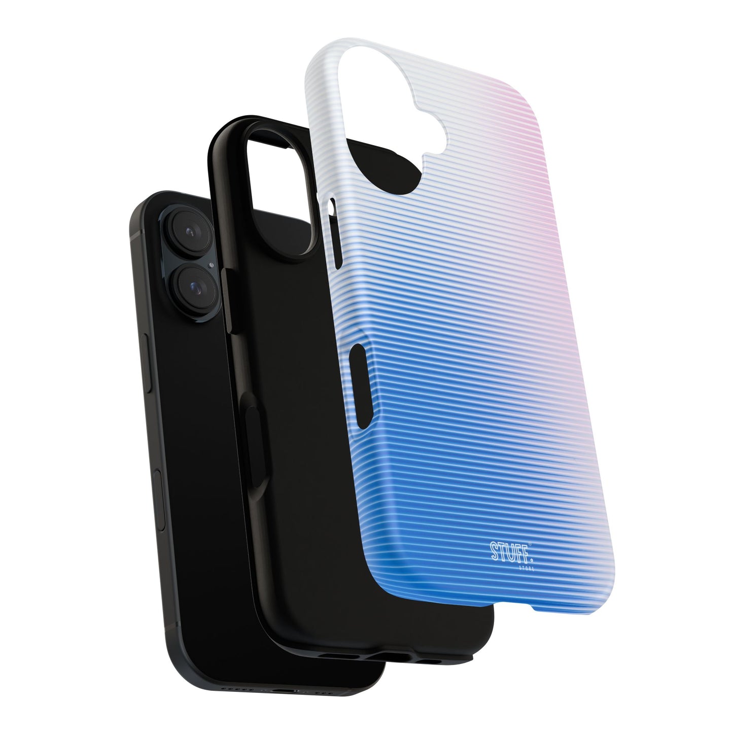 Gradient Case | Coque résistante double protection anti-choc - Dégradé Bleu & Rose