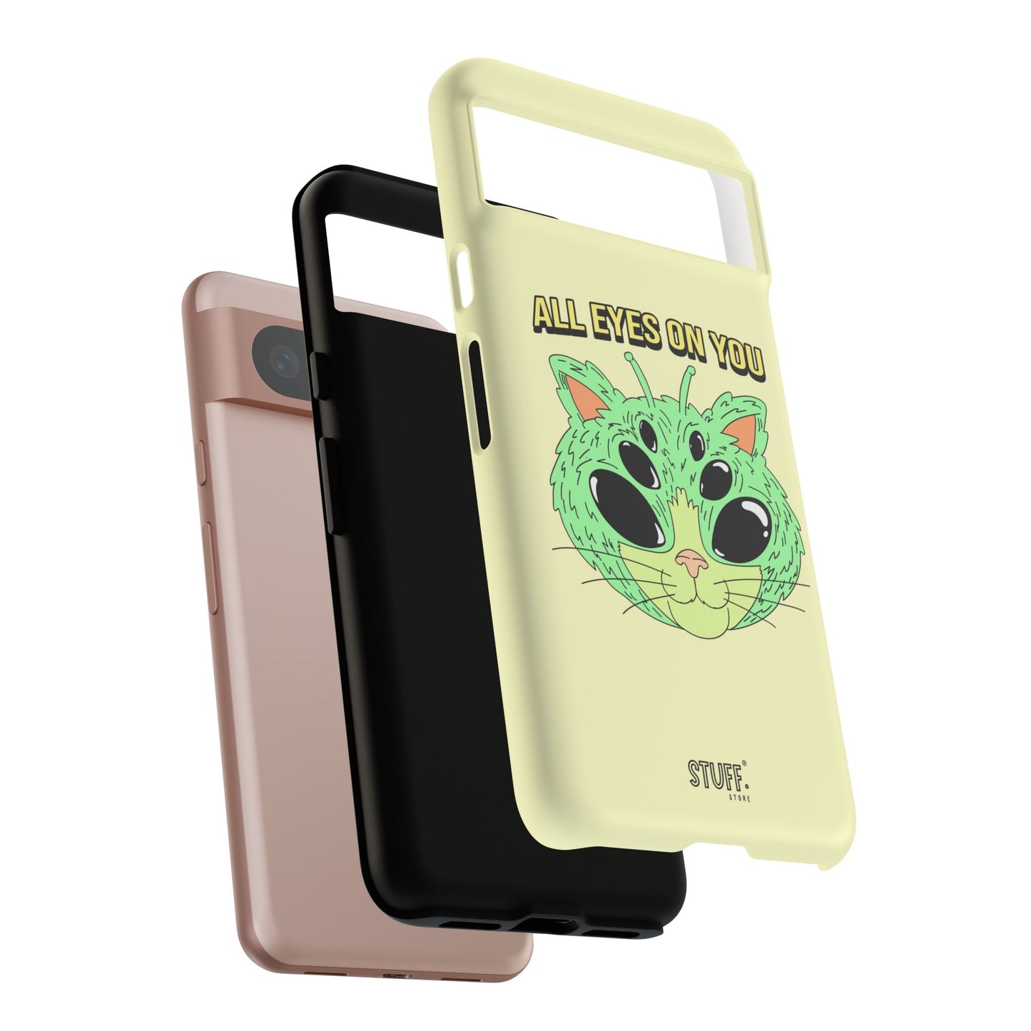 All Eyes on You Case | Coque résistante double protection avec Design Alien drôle
