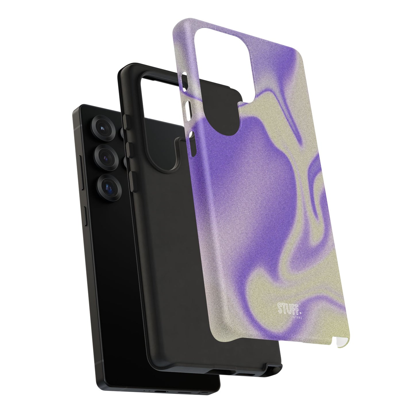 Swirly Case | Coque résistante double protection - Motif vague pourpre