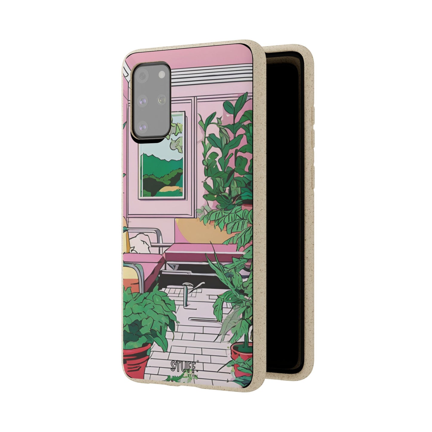 Plant Pop Case | Coque biodégradable en bambou et bioplastique avec design coloré | Parfait pour les amoureux des plantes - Avec emballage cadeau