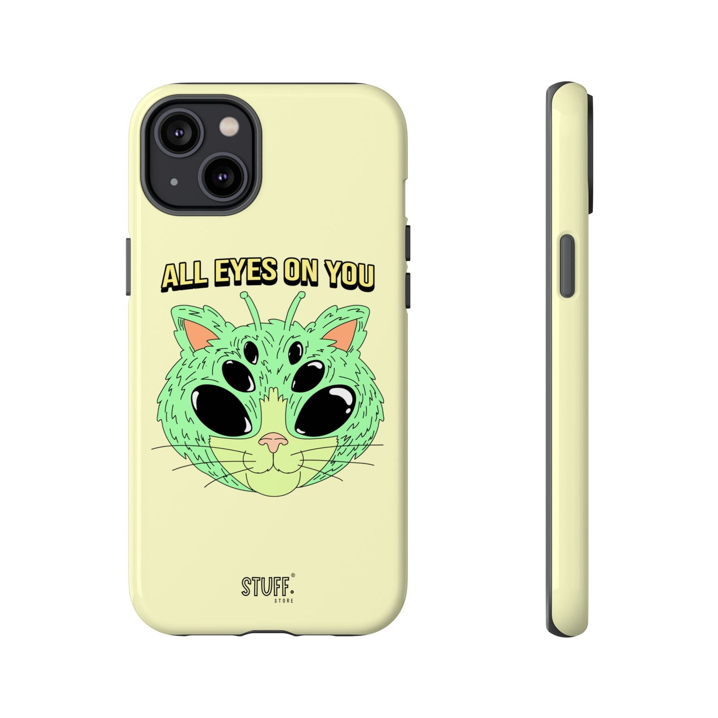 All Eyes on You Case | Coque résistante double protection avec Design Alien drôle