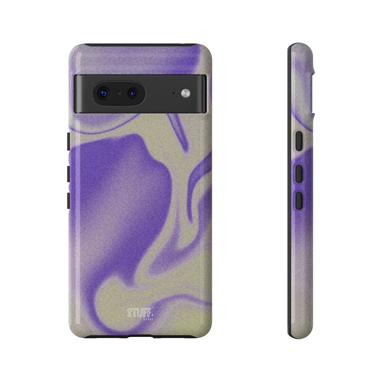 Swirly Case | Coque résistante double protection - Motif vague pourpre
