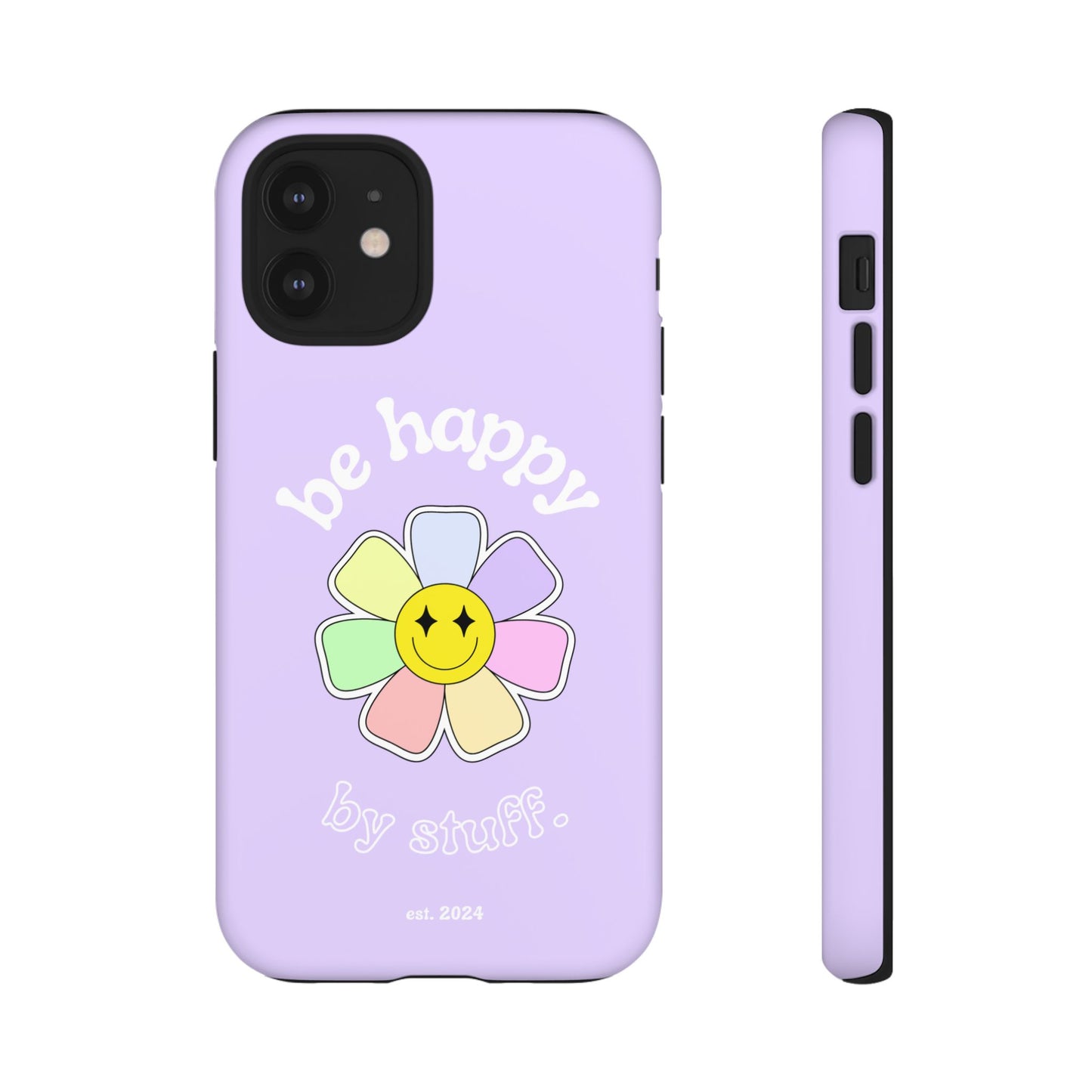 Be Happy Case | Coque résistante double protection avec Design Fleur Colorée