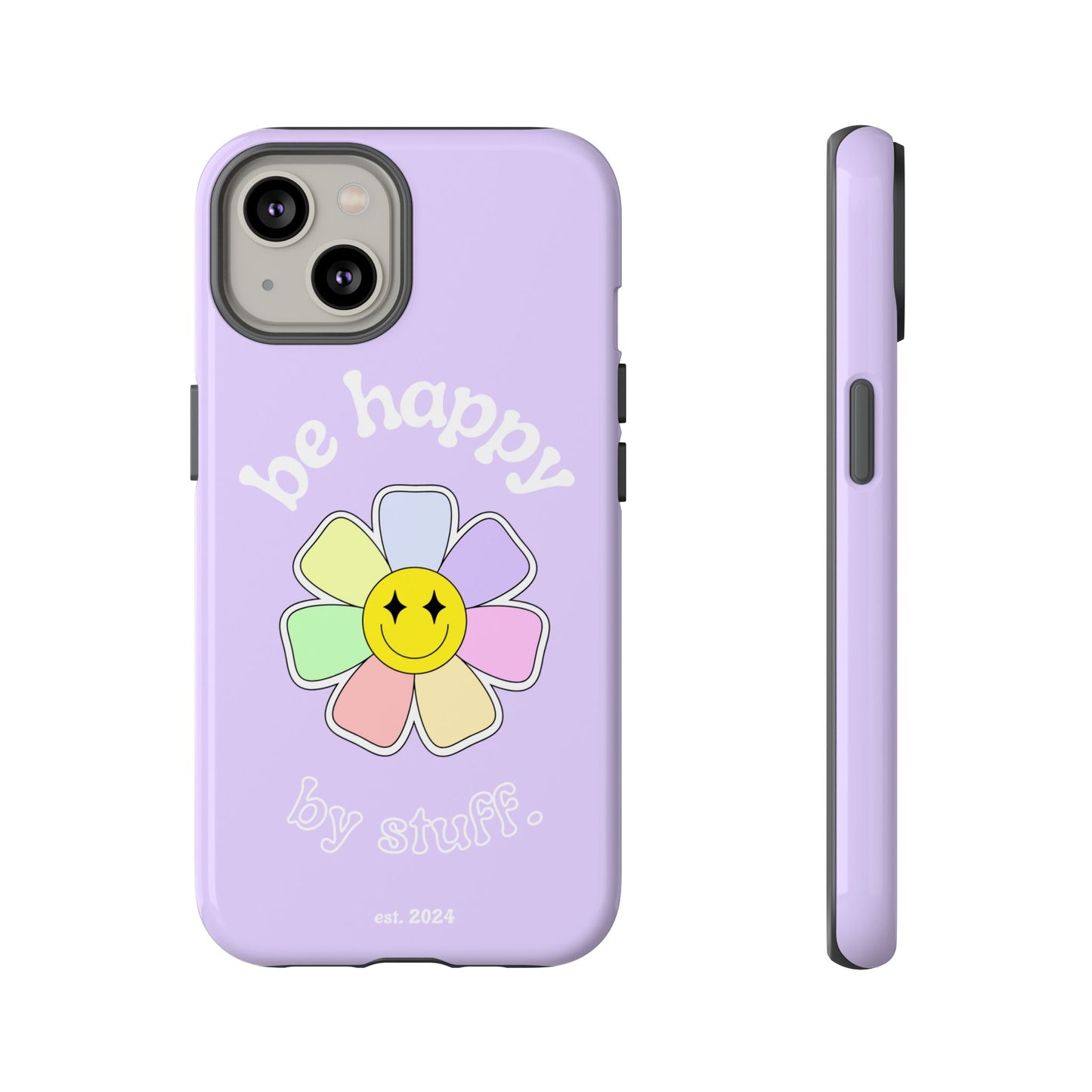 Be Happy Case | Coque résistante double protection avec Design Fleur Colorée
