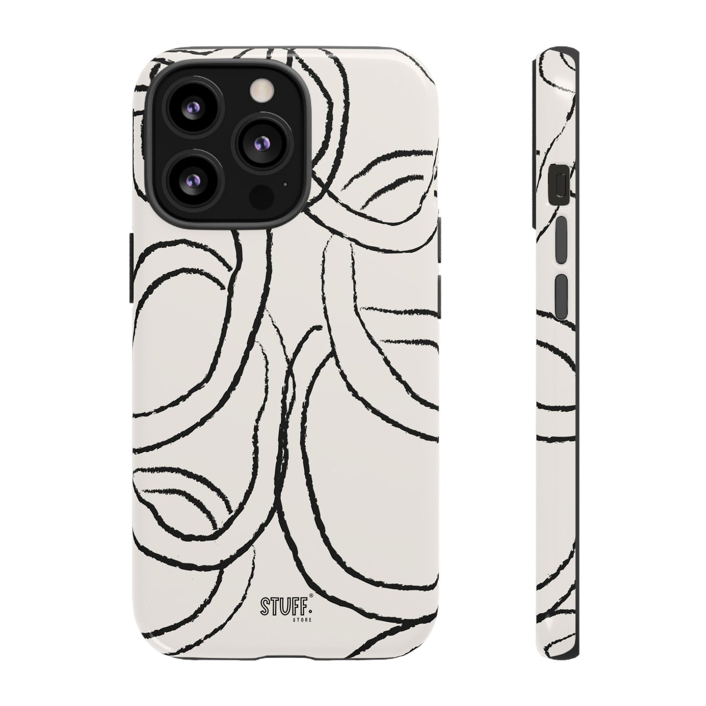Doodly Case | Coque résistante double protection avec Design Gribouillis Minimaliste