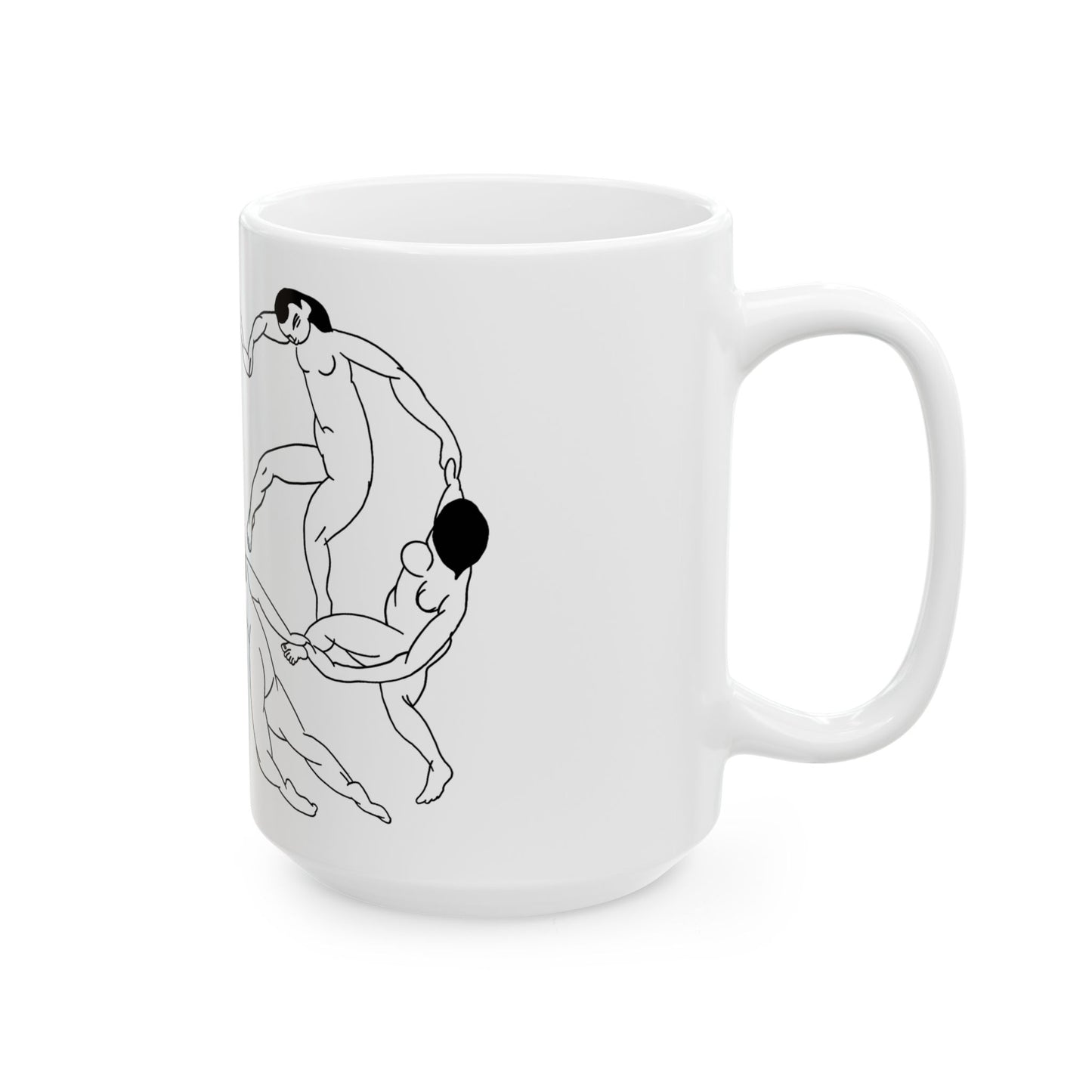 La Danse | Mug en céramique design linéaire inspiré de Matisse – 330ml / 440ml