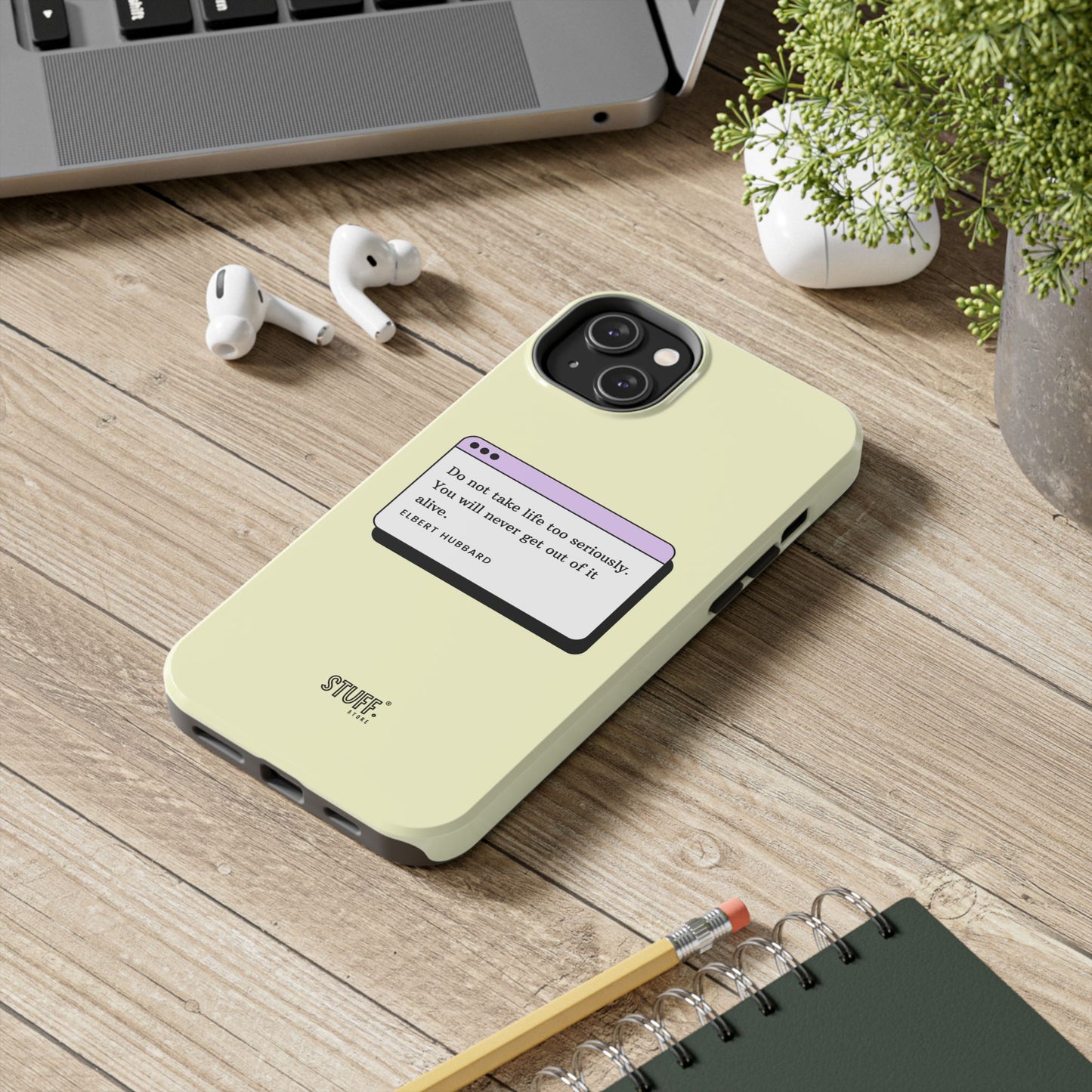 Window Case | Coque résistante à double protection avec citation – Design minimal & message puissant