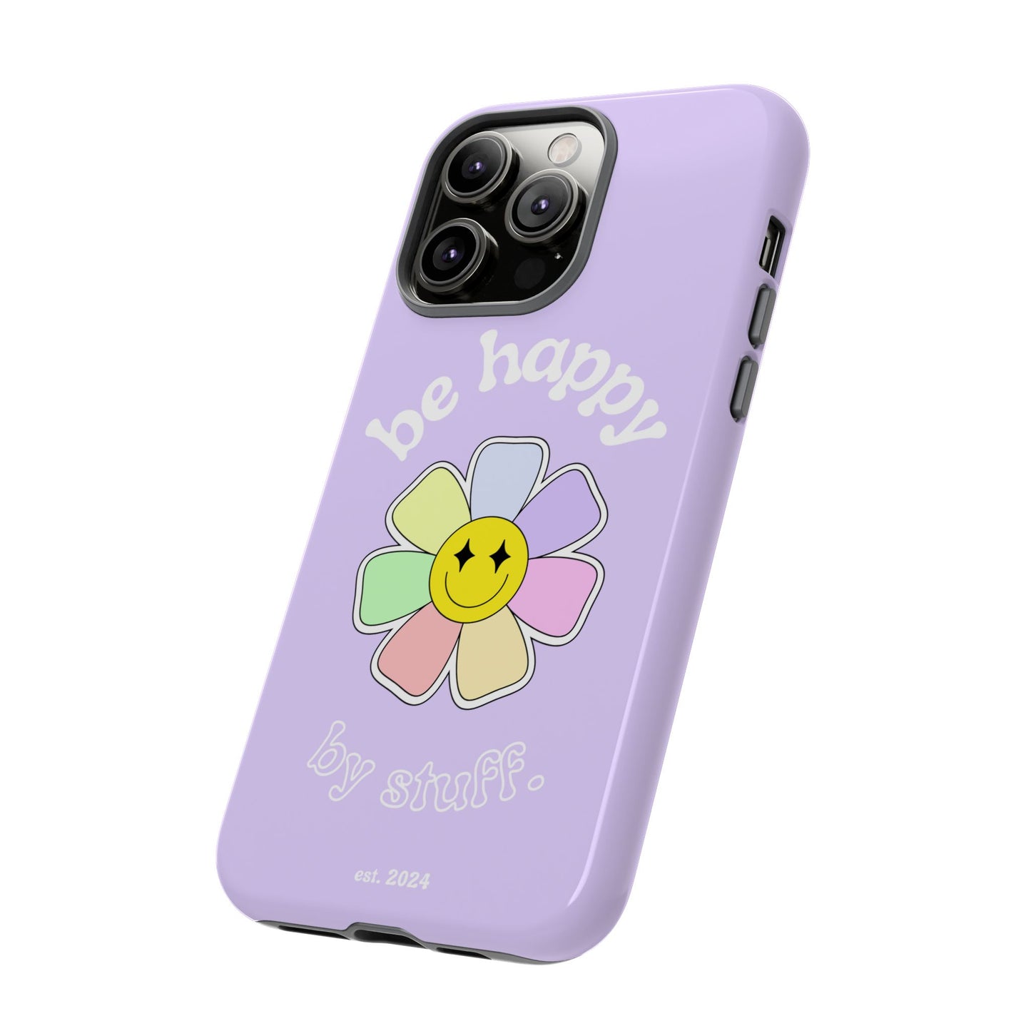 Be Happy Case | Coque résistante double protection avec Design Fleur Colorée