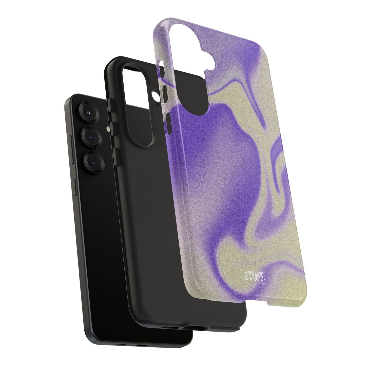 Swirly Case | Coque résistante double protection - Motif vague pourpre