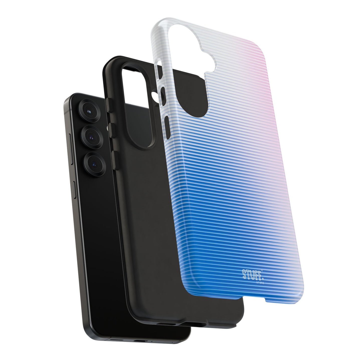 Gradient Case | Coque résistante double protection anti-choc - Dégradé Bleu & Rose