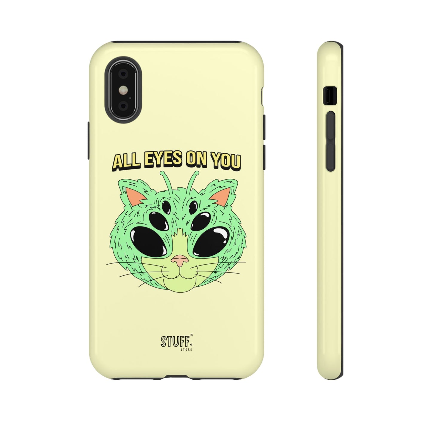 All Eyes on You Case | Coque résistante double protection avec Design Alien drôle