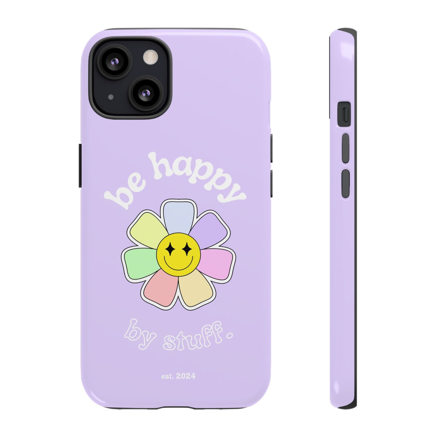 Be Happy Case | Coque résistante double protection avec Design Fleur Colorée