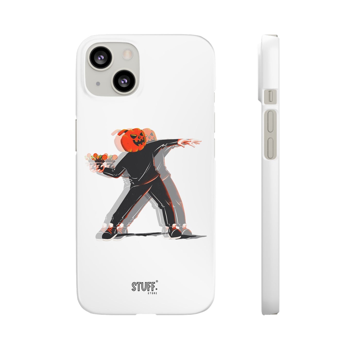 Pumpksy | Coque snap légère et résistante inspiration Banksy – Blanc