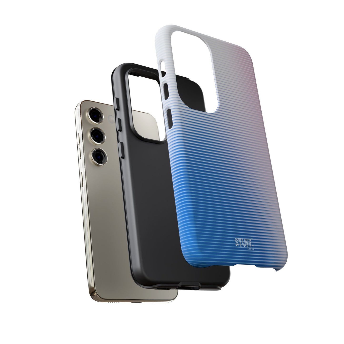 Gradient Case | Coque résistante double protection anti-choc - Dégradé Bleu & Rose