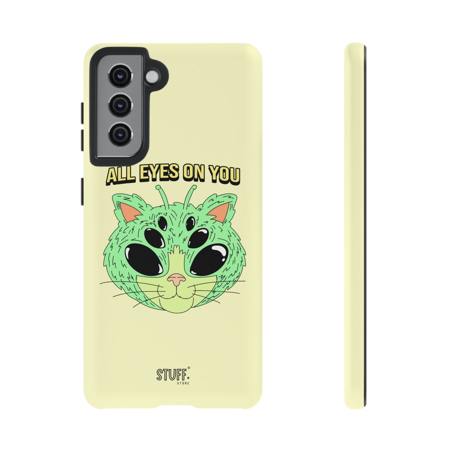 All Eyes on You Case | Coque résistante double protection avec Design Alien drôle