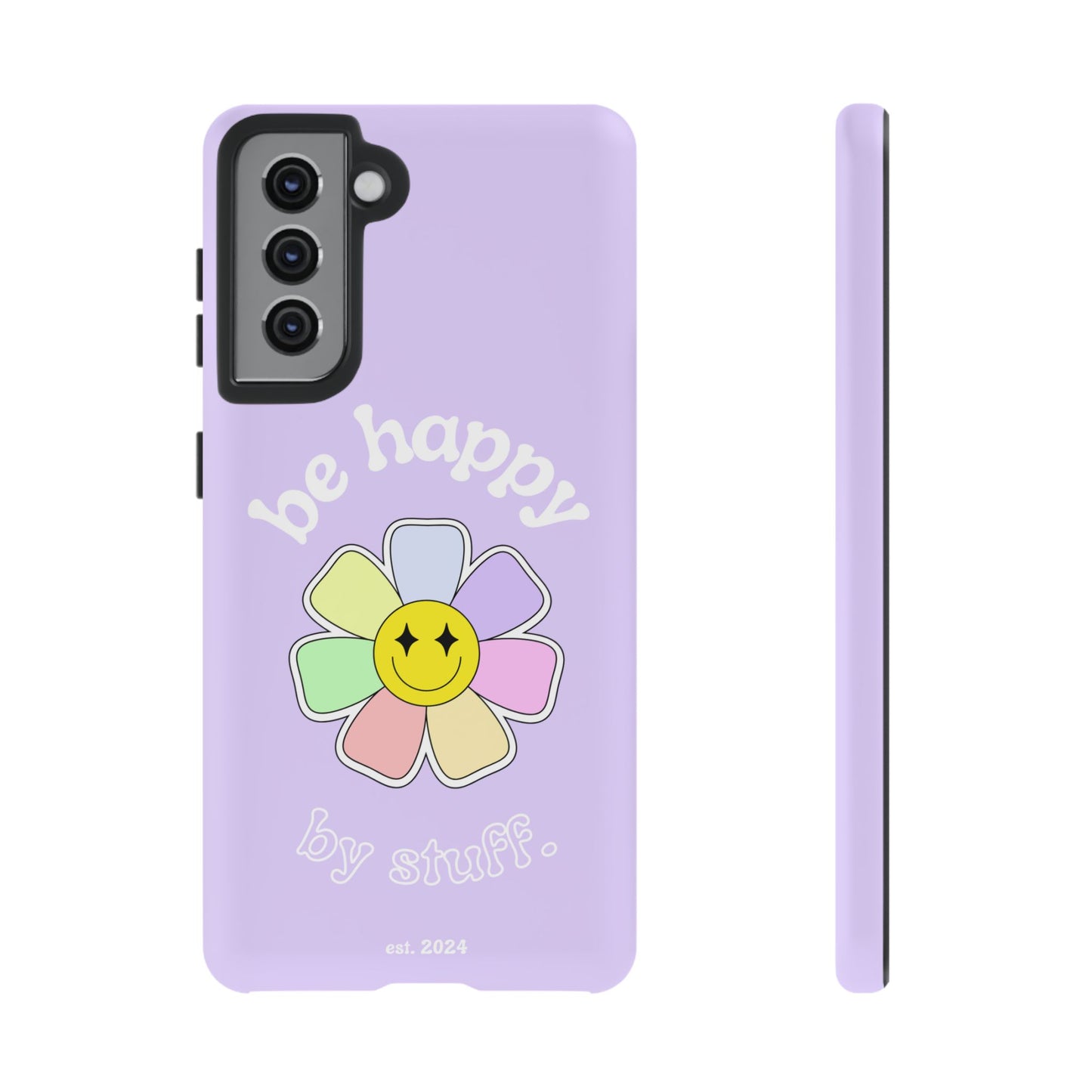 Be Happy Case | Coque résistante double protection avec Design Fleur Colorée