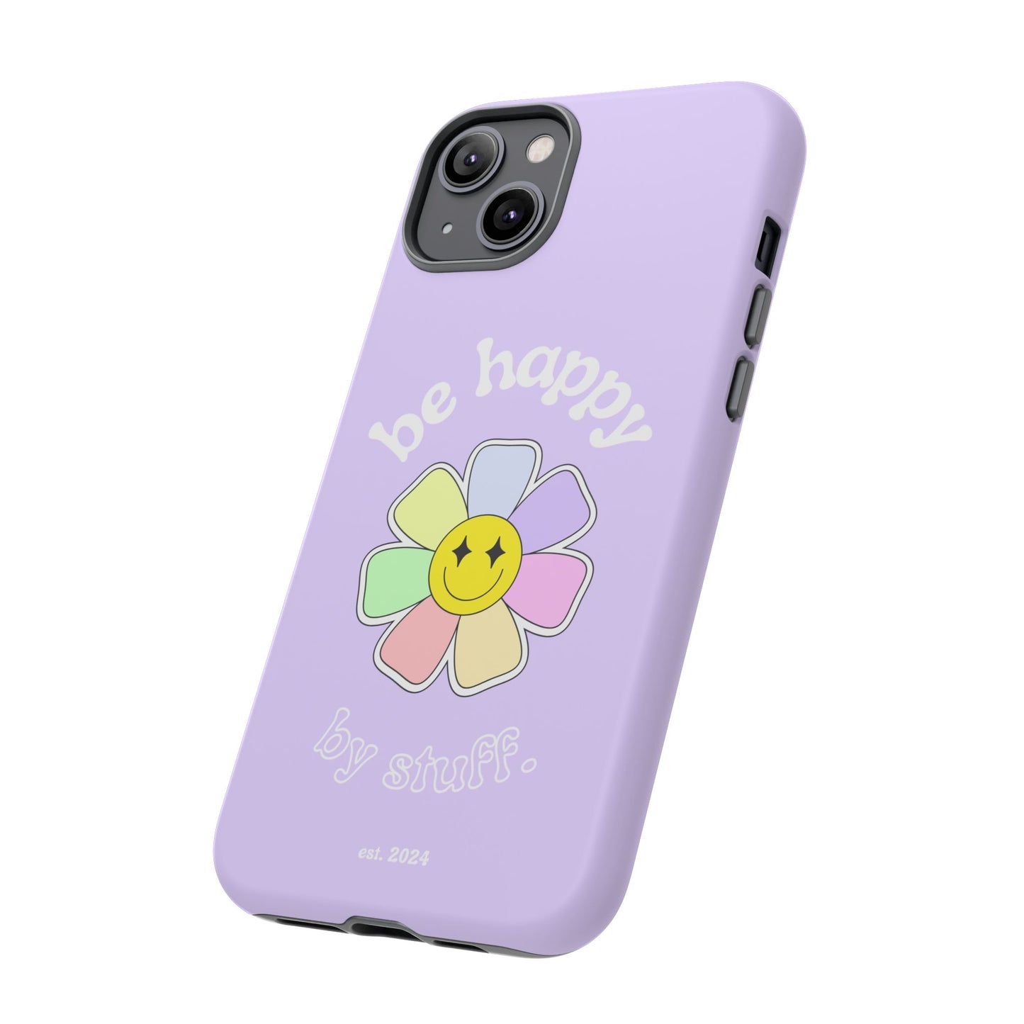 Be Happy Case | Coque résistante double protection avec Design Fleur Colorée