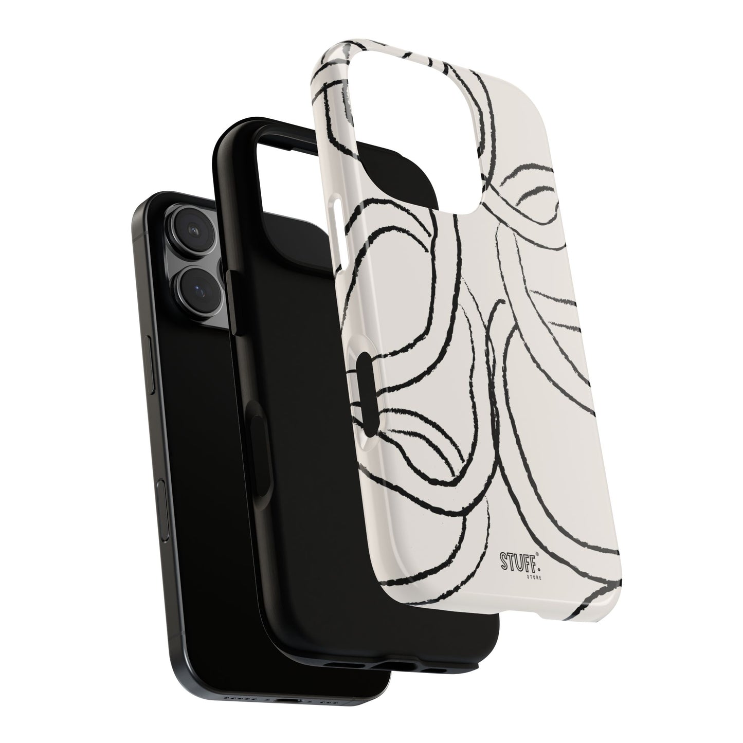 Doodly Case | Coque résistante double protection avec Design Gribouillis Minimaliste