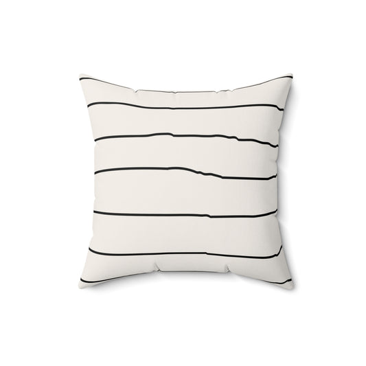 Coussin carré décoratif avec Design Ligné Minimaliste