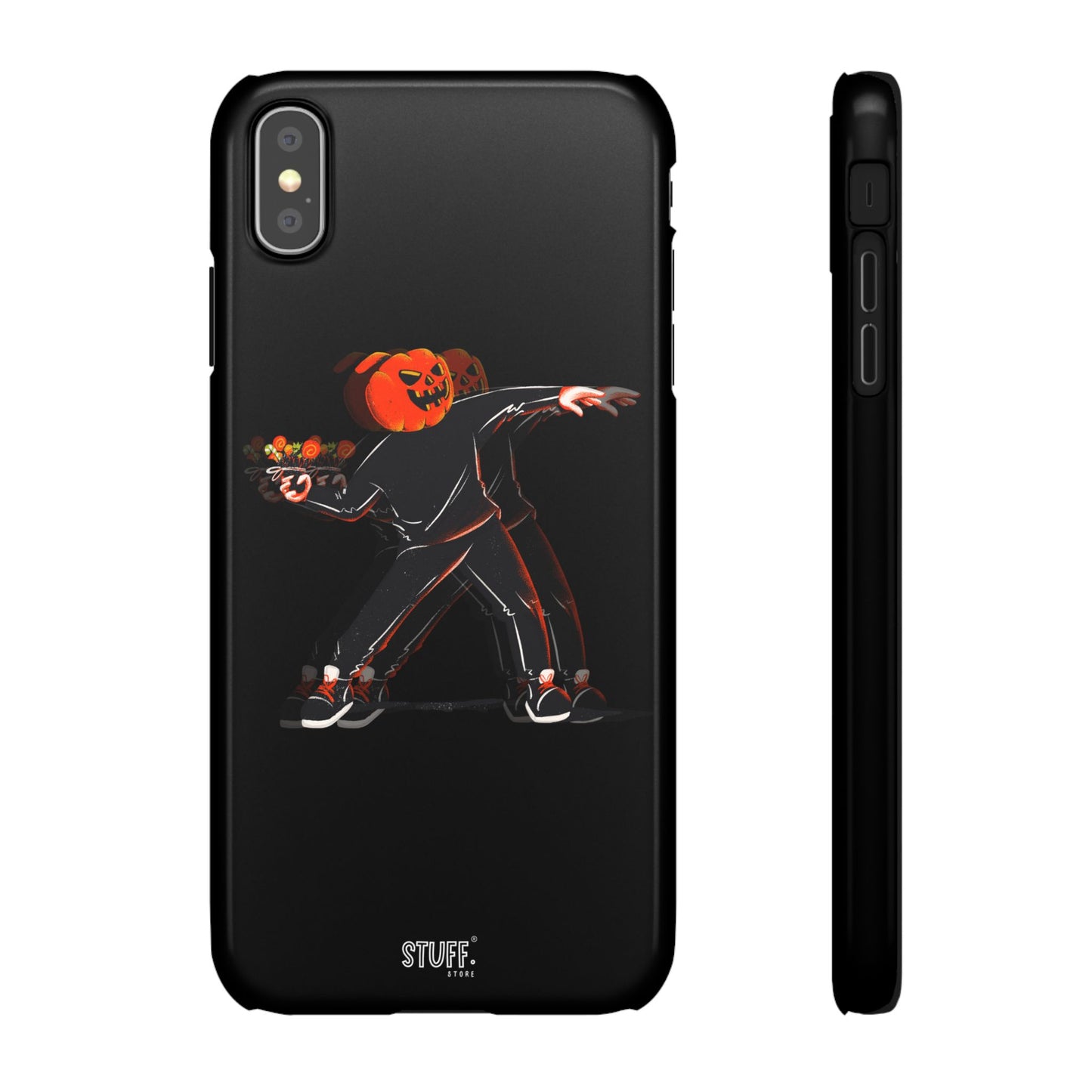 Pumpksy | Coque snap légère et résistante inspiration Banksy – Noir