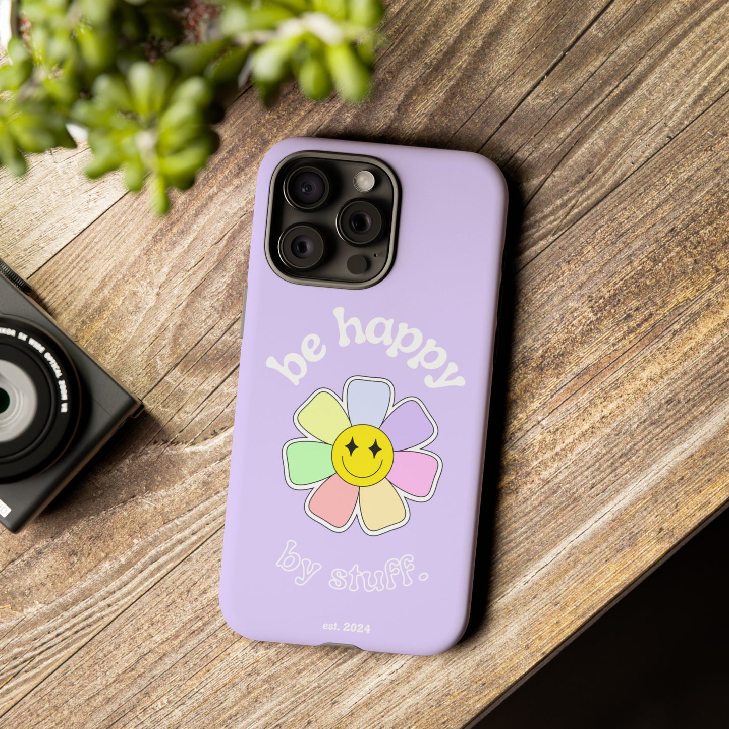 Be Happy Case | Coque résistante double protection avec Design Fleur Colorée