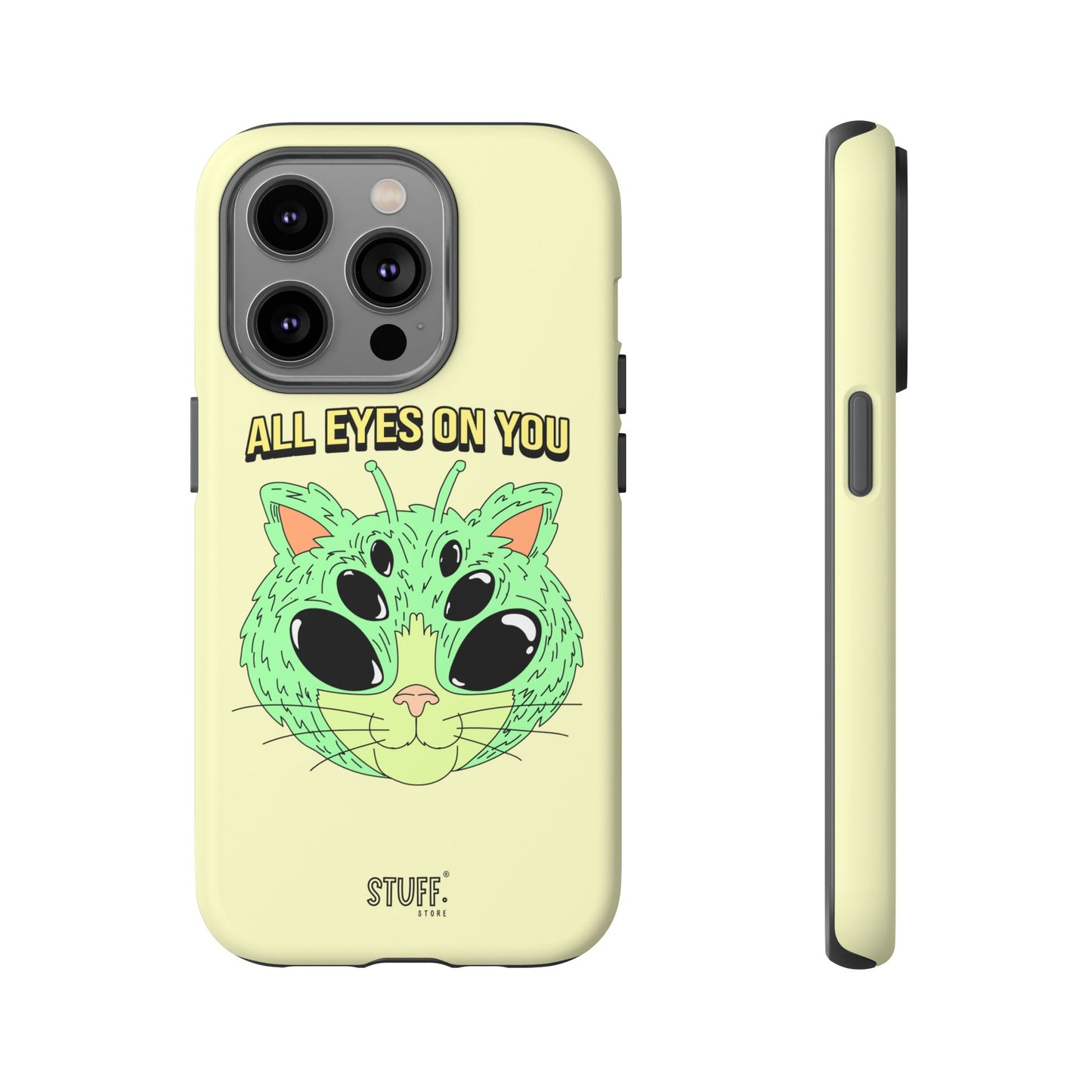 All Eyes on You Case | Coque résistante double protection avec Design Alien drôle