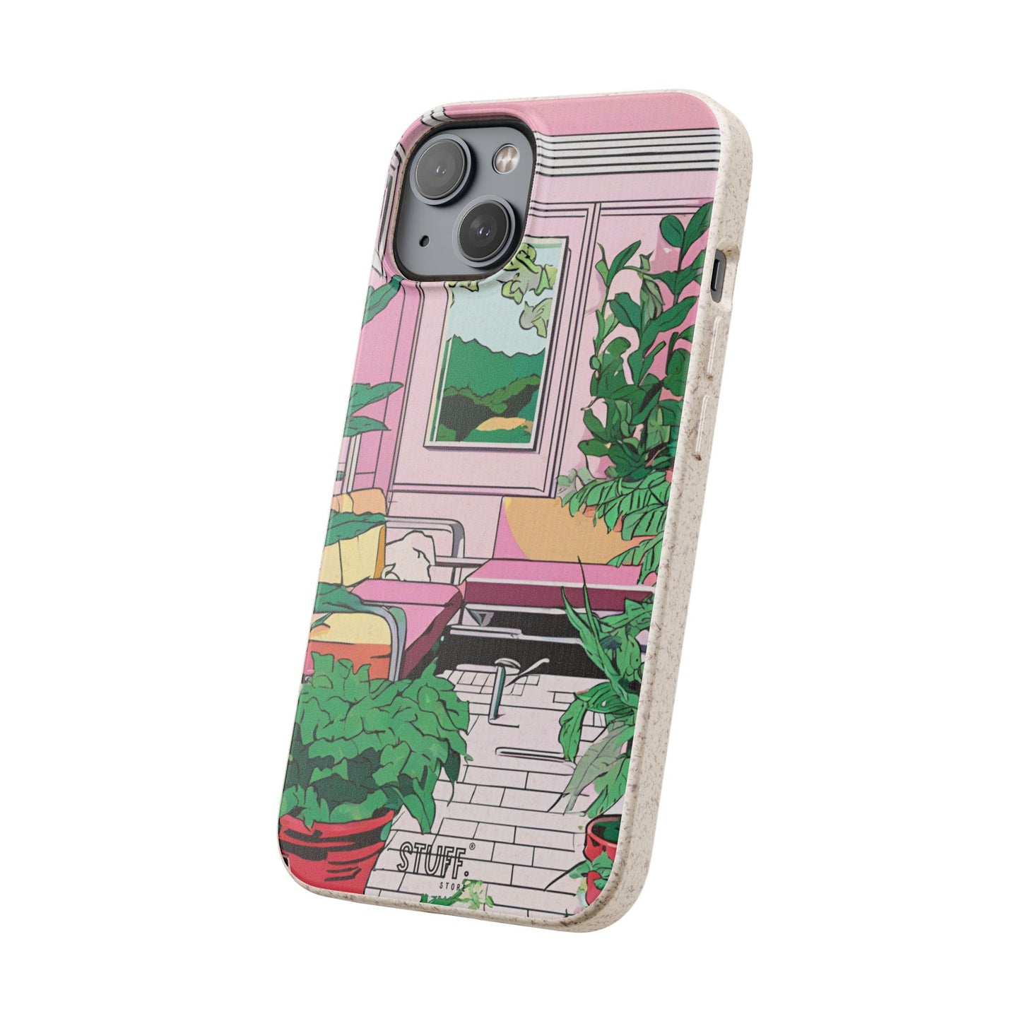 Plant Pop Case | Coque biodégradable en bambou et bioplastique avec design coloré | Parfait pour les amoureux des plantes - Avec emballage cadeau