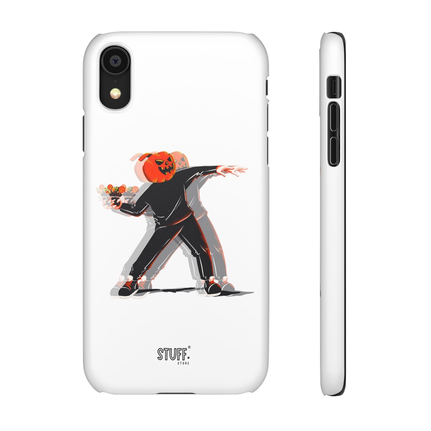 Pumpksy | Coque snap légère et résistante inspiration Banksy – Blanc