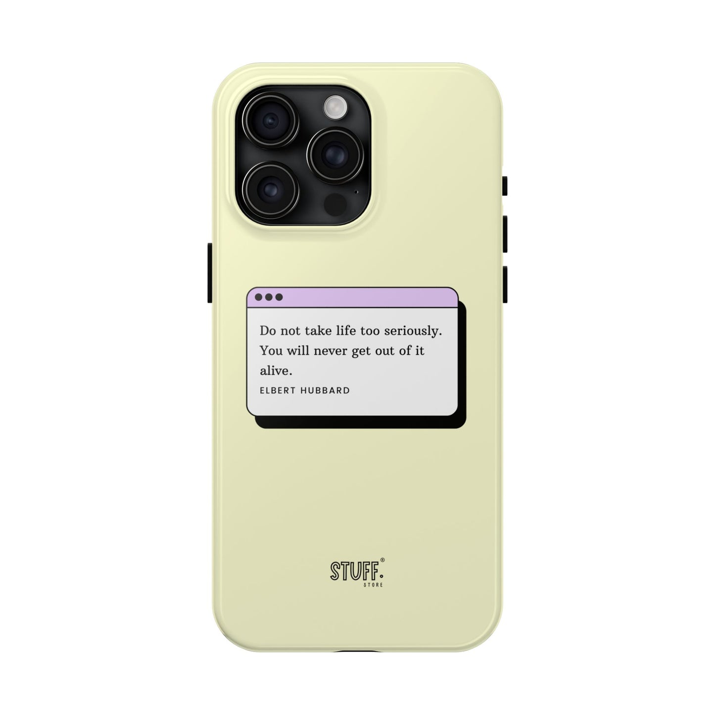 Window Case | Coque résistante à double protection avec citation – Design minimal & message puissant
