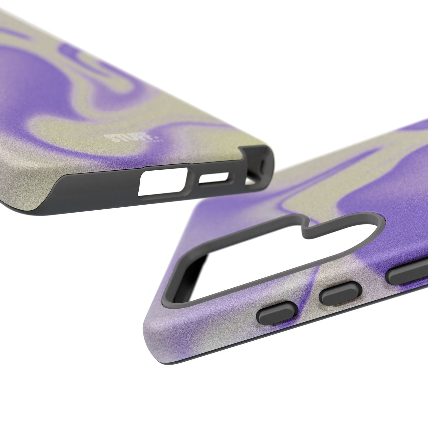 Swirly Case | Coque résistante double protection - Motif vague pourpre