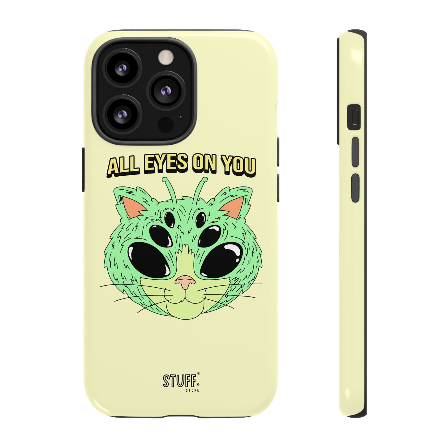 All Eyes on You Case | Coque résistante double protection avec Design Alien drôle