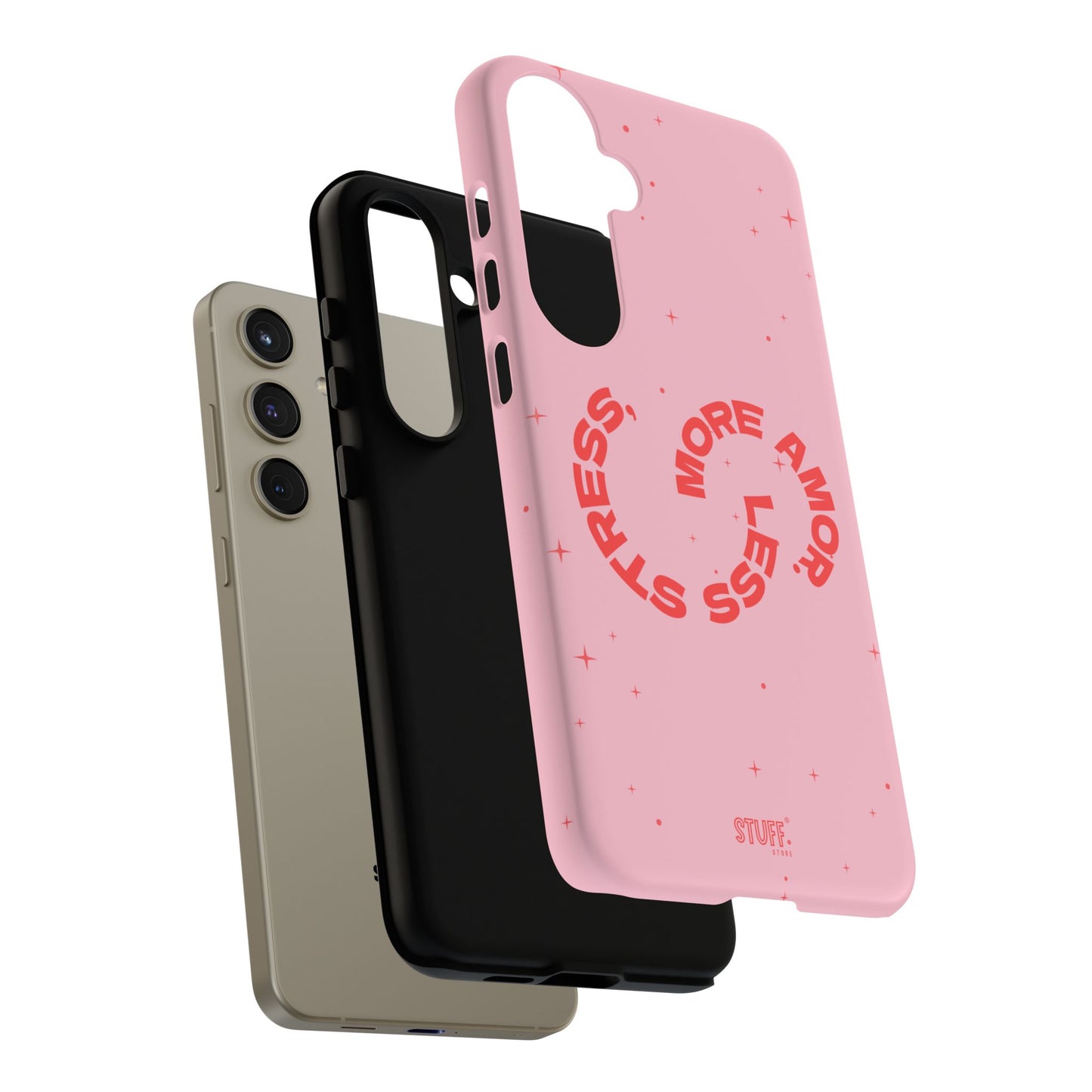 More Amor Case | Coque résistante double protection avec phrase Bienveillante