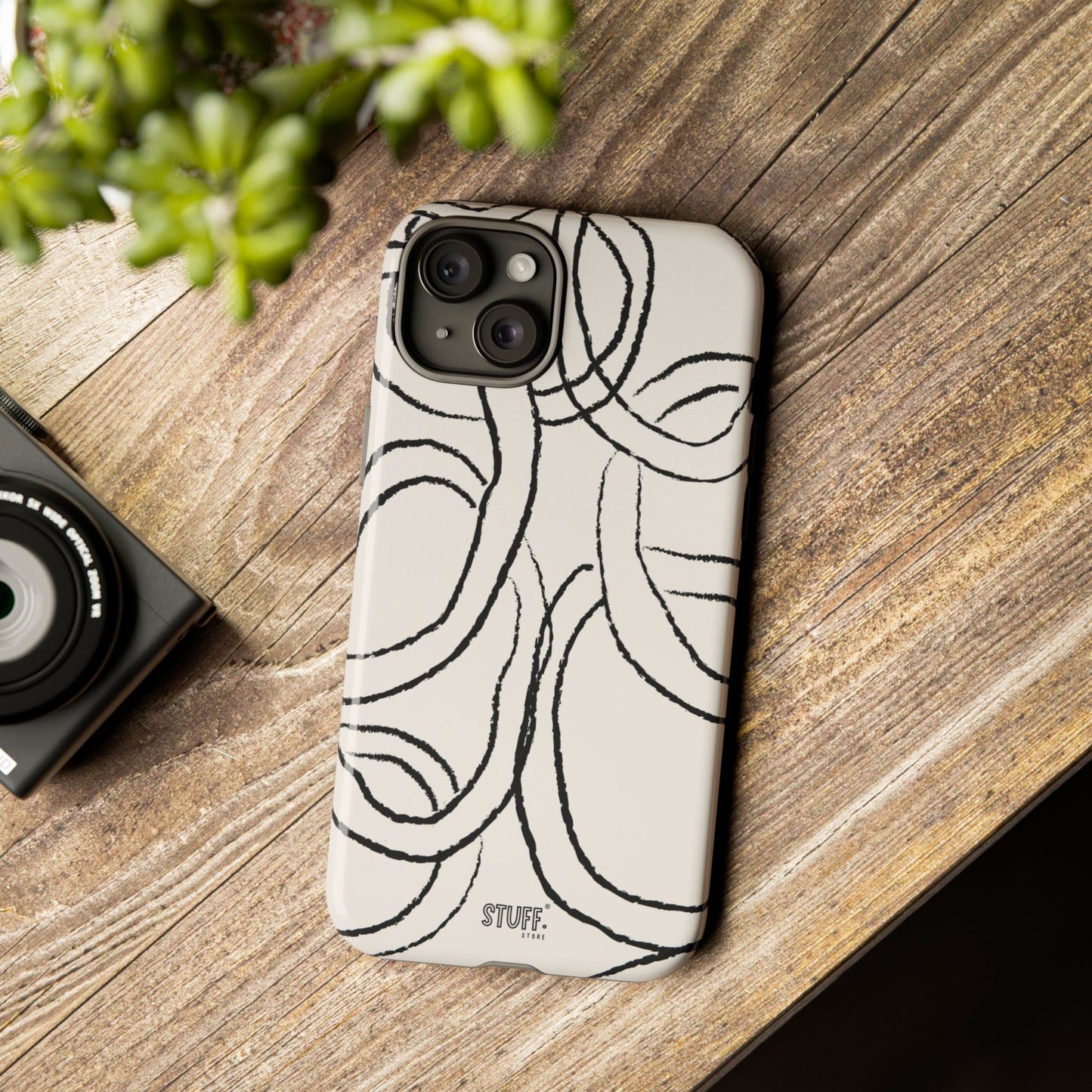 Doodly Case | Coque résistante double protection avec Design Gribouillis Minimaliste