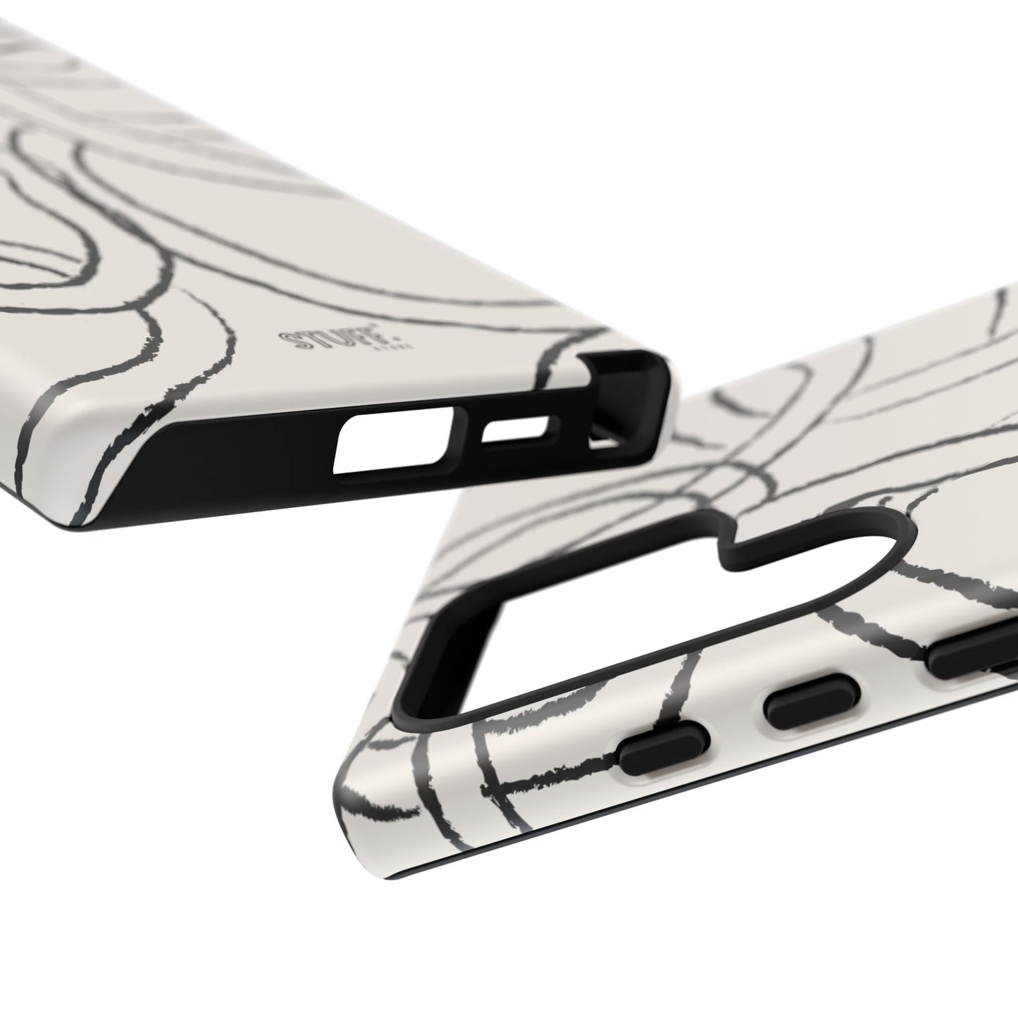 Doodly Case | Coque résistante double protection avec Design Gribouillis Minimaliste