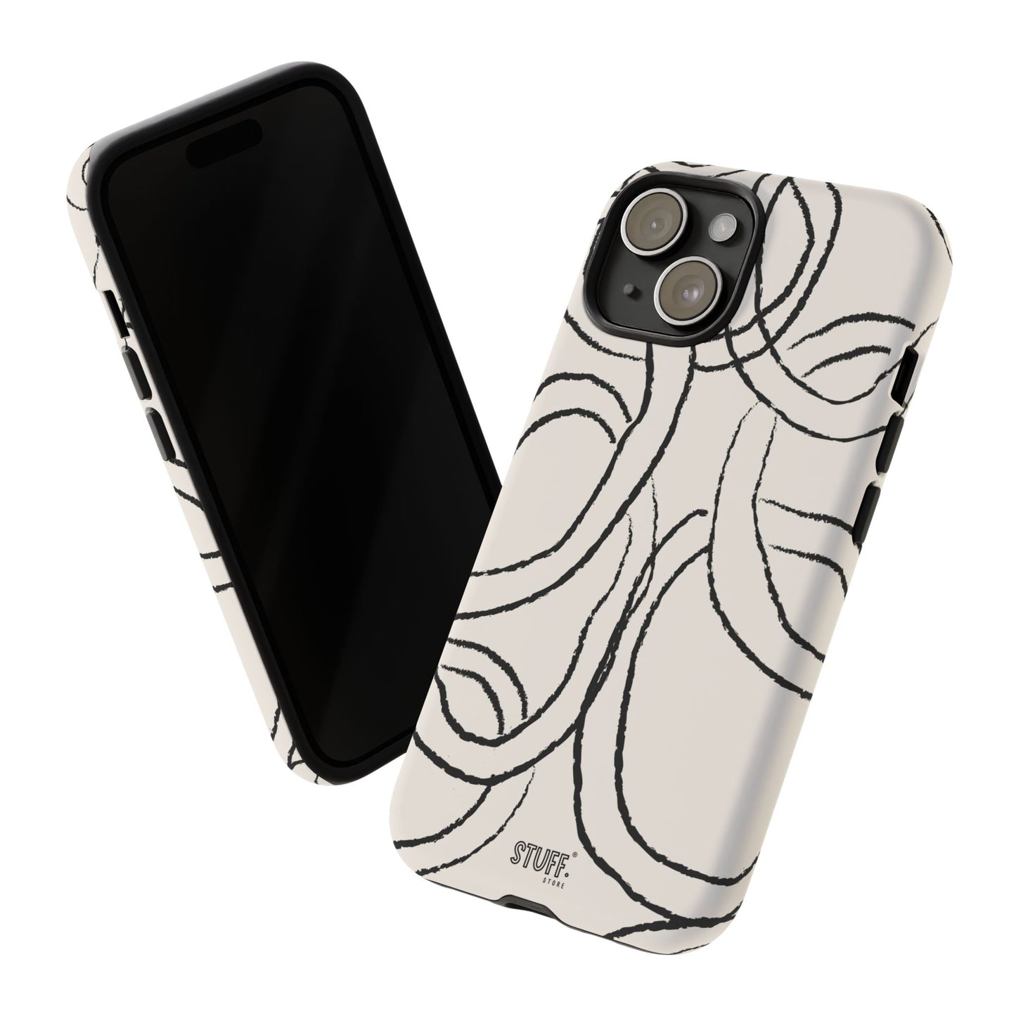 Doodly Case | Coque résistante double protection avec Design Gribouillis Minimaliste